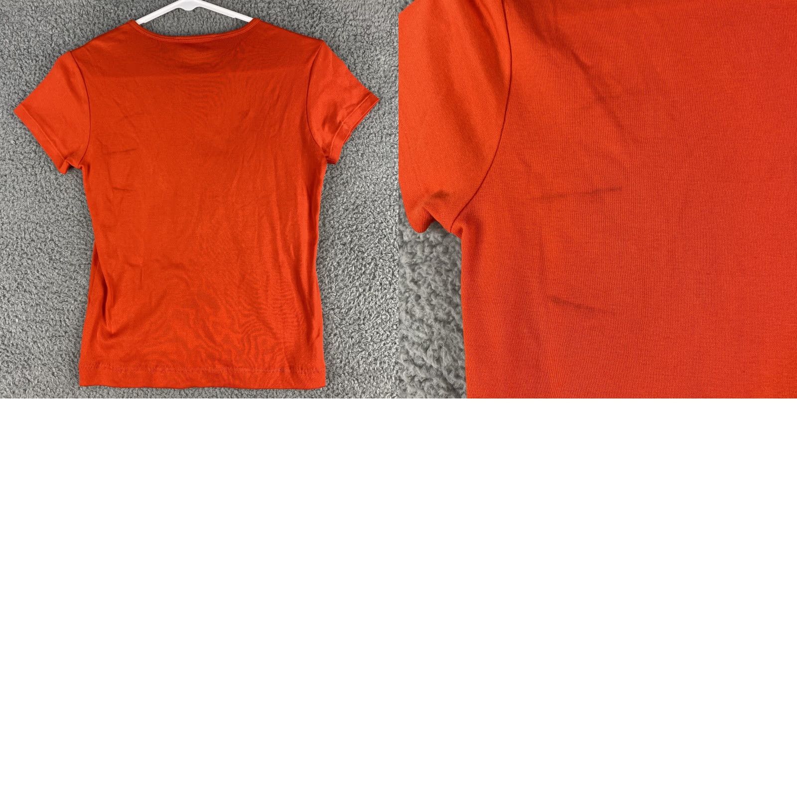 Ralph Lauren Lauren Ralph Lauren Women's Orange Medium Crew Neck T-Shirt 37-47 / 37-47 / Orange / M / Crew Neck / Short Sleeve / Solid / Regular / Teens / 37-47 Size M / US 6-8 / IT 42-44 - 8 Thumbnail