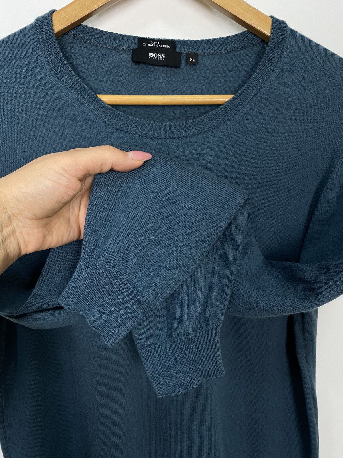 Hugo Boss Hugo Boss Slim Fit Jumper Men’s Size XL Extrafine Merino Top Size US XL / EU 56 / 4 - 4 Thumbnail