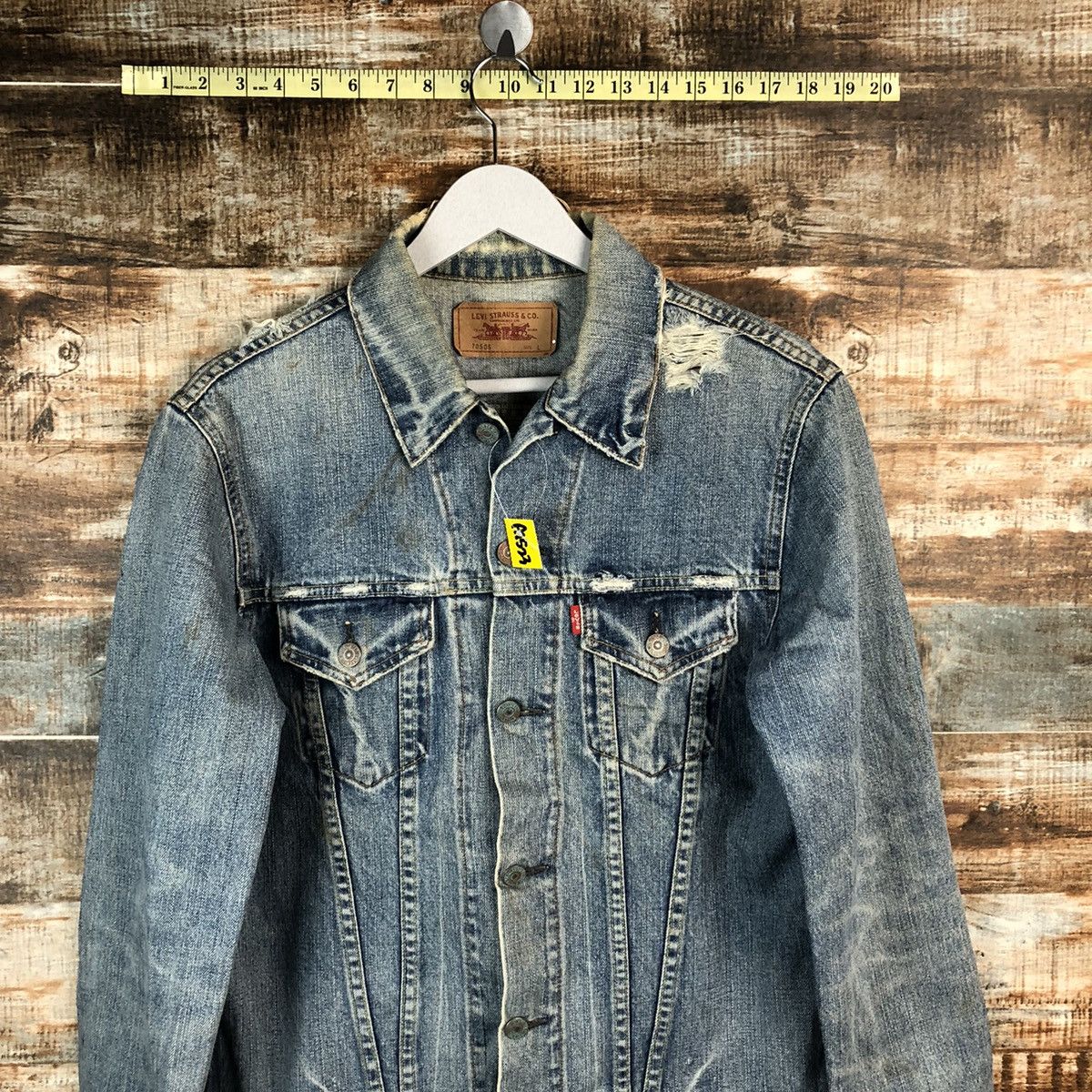 Levi's Levis ripped distressed vintage Blue Denim Jacket #A1523 Size US M / EU 48-50 / 2 - 2 Thumbnail