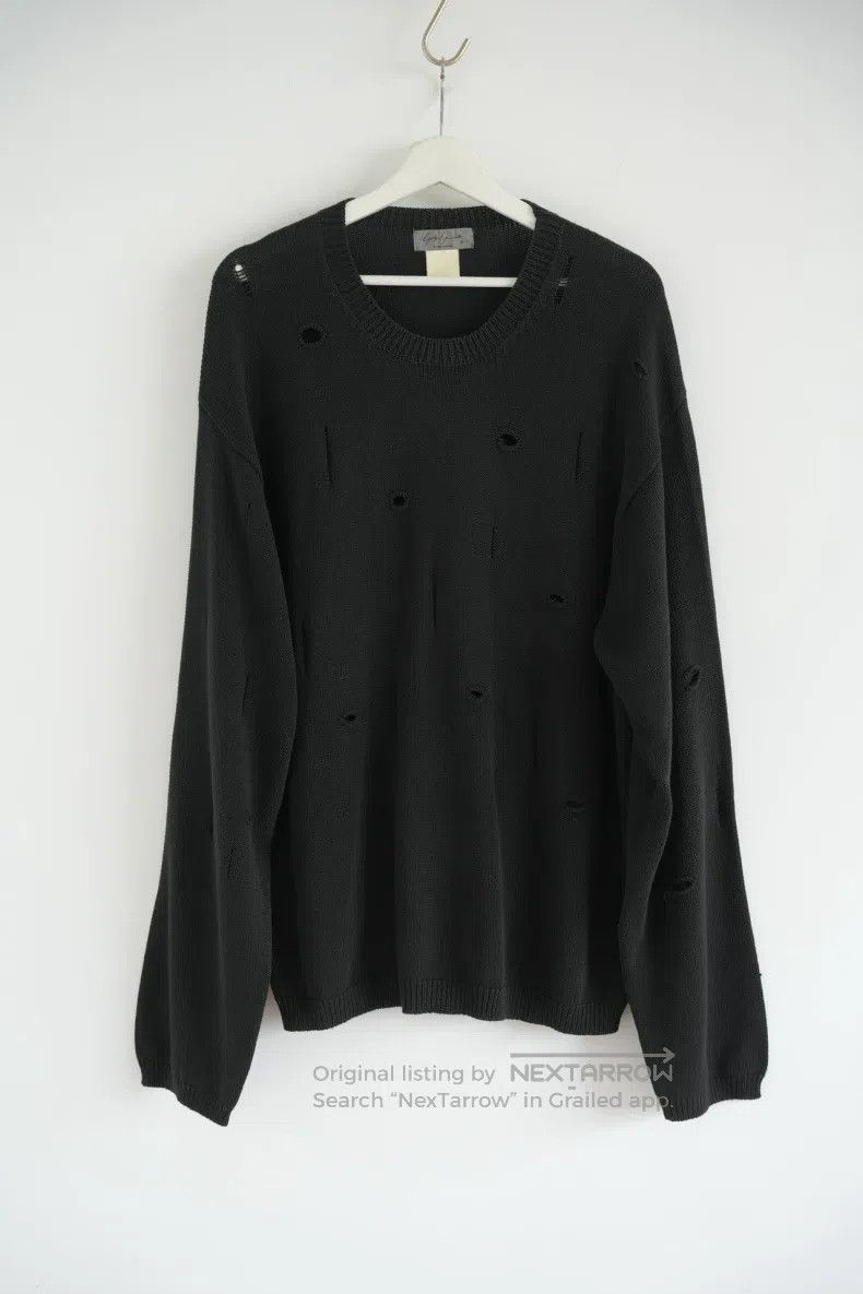Other Yohji Yamamoto size os 80s ripped cut-out sweater Size US M / EU 48-50 / 2 - 1 Thumbnail