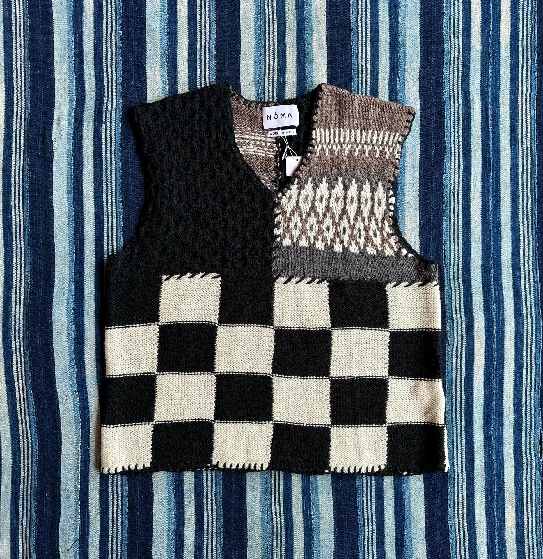 NOMA t.d NOMA t.d. Hand-knit Patchwork Vest 4 Size US XL / EU 56 / 4 - 1 Thumbnail
