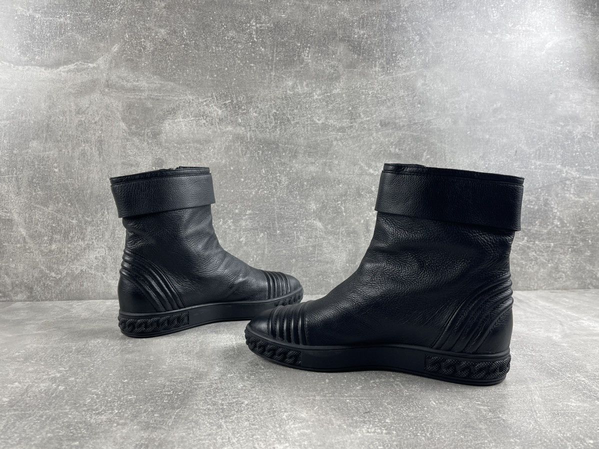 Casedei Casadei Italy Black Leather Moto Inspired Ankle Boots Size US 7.5 / IT 37.5 - 5 Thumbnail