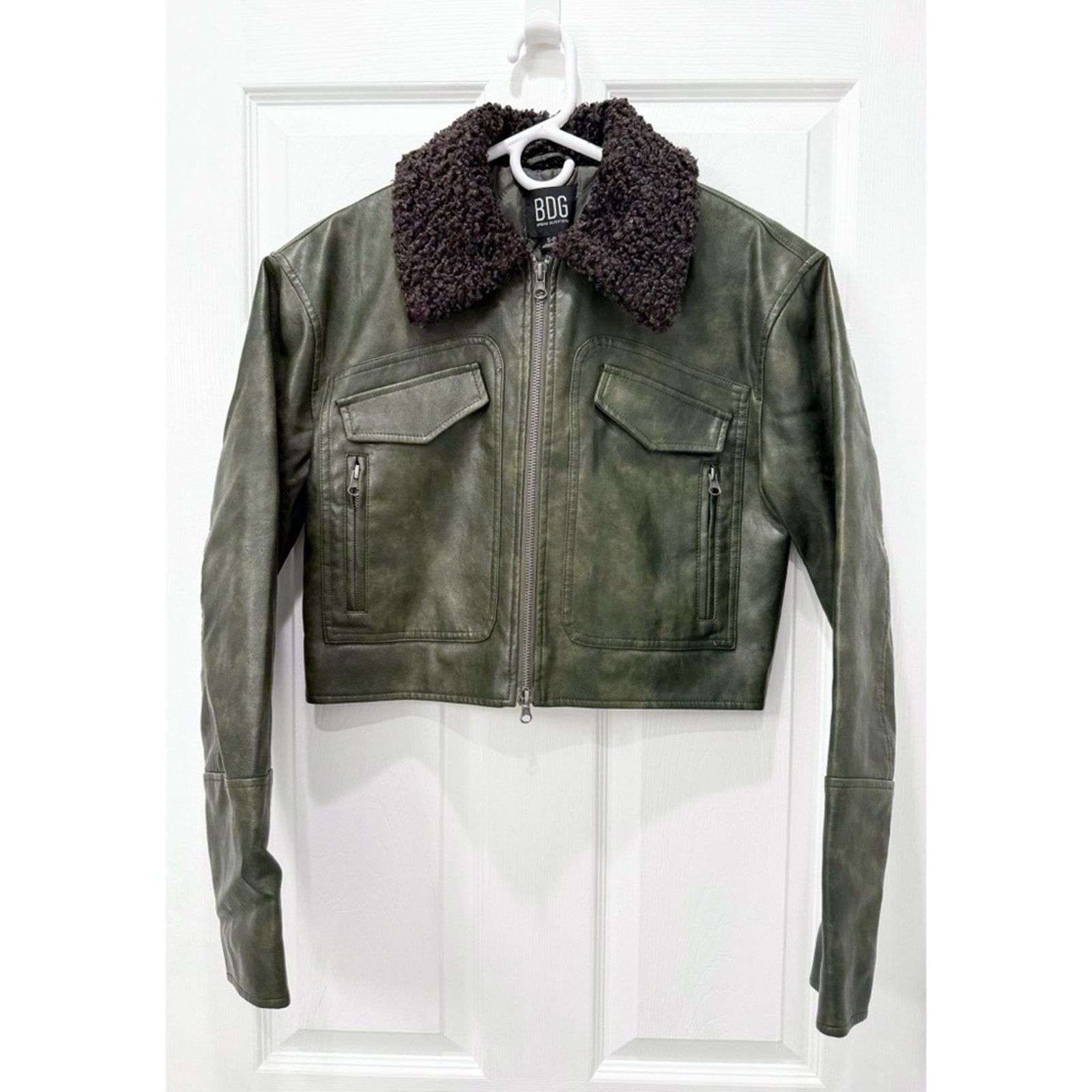Bdg Urban Outfitters BDG Janine Faux Leather Cropped Jacket S Size S / US 4 / IT 40 - 1 Thumbnail