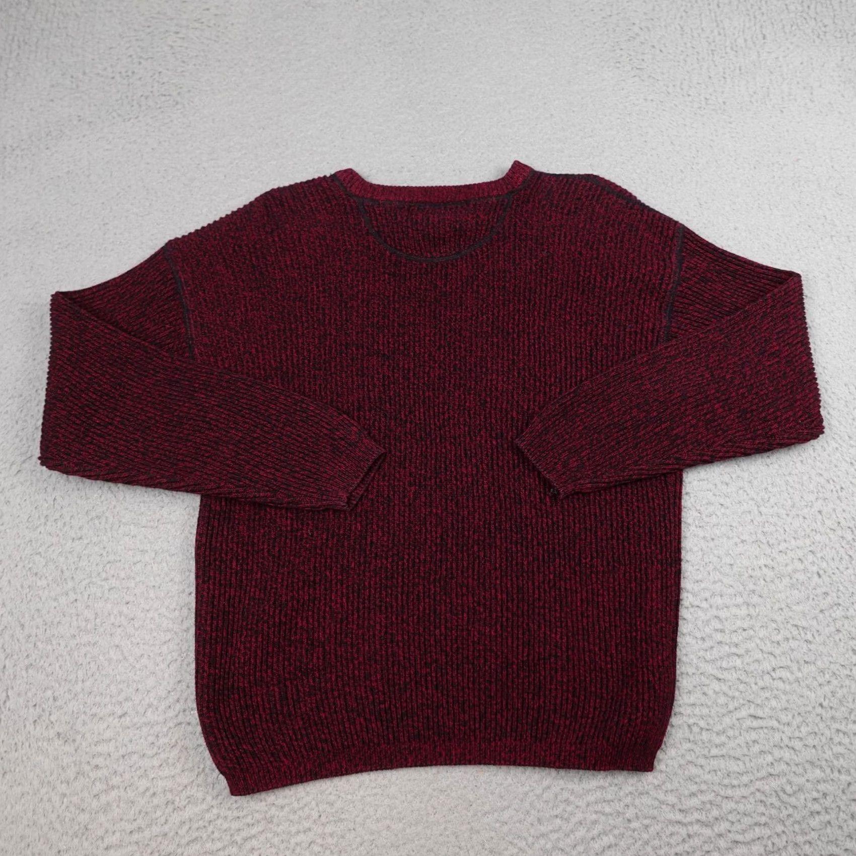 Croft & Barrow VINTAGE Croft & Barrow Sweater Mens Large Red Black Knit Crewneck Pullover 90s Size US L / EU 52-54 / 3 - 6 Thumbnail