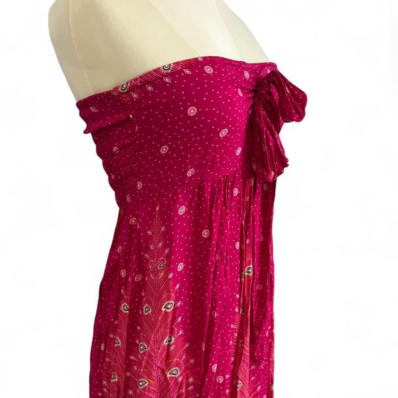 Other Vintage boho fairy hot pink paisley print strapless dress💗 Size S / US 4 / IT 40 - 5 Thumbnail