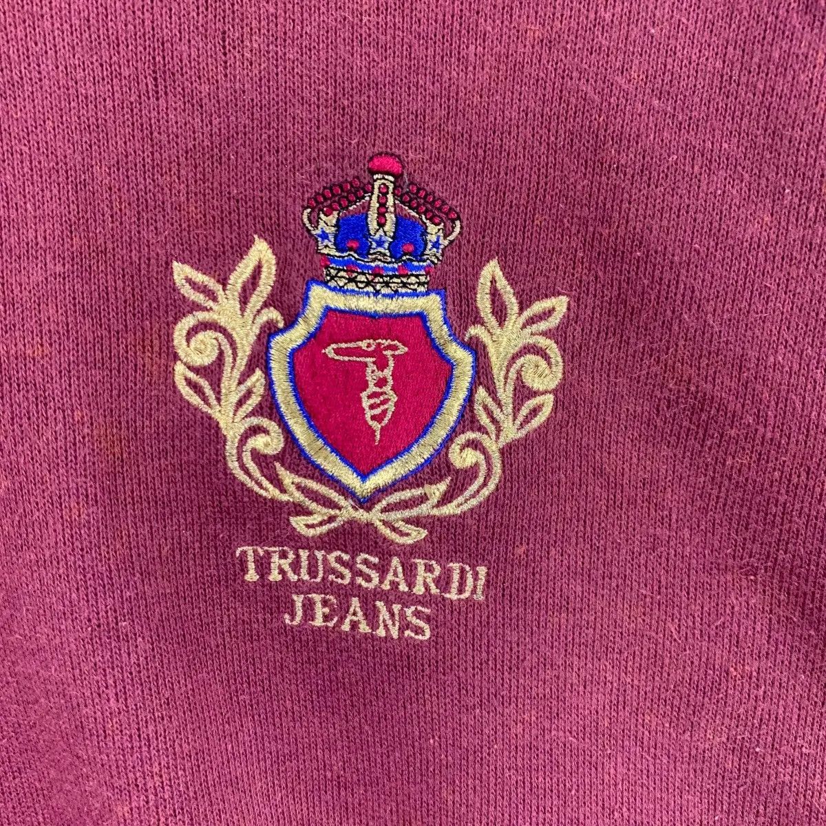 Trussardi Vintage TRUSSARDI JEANS ITALY Embroidered Sweatshirt Size US XL / EU 56 / 4 - 4 Thumbnail