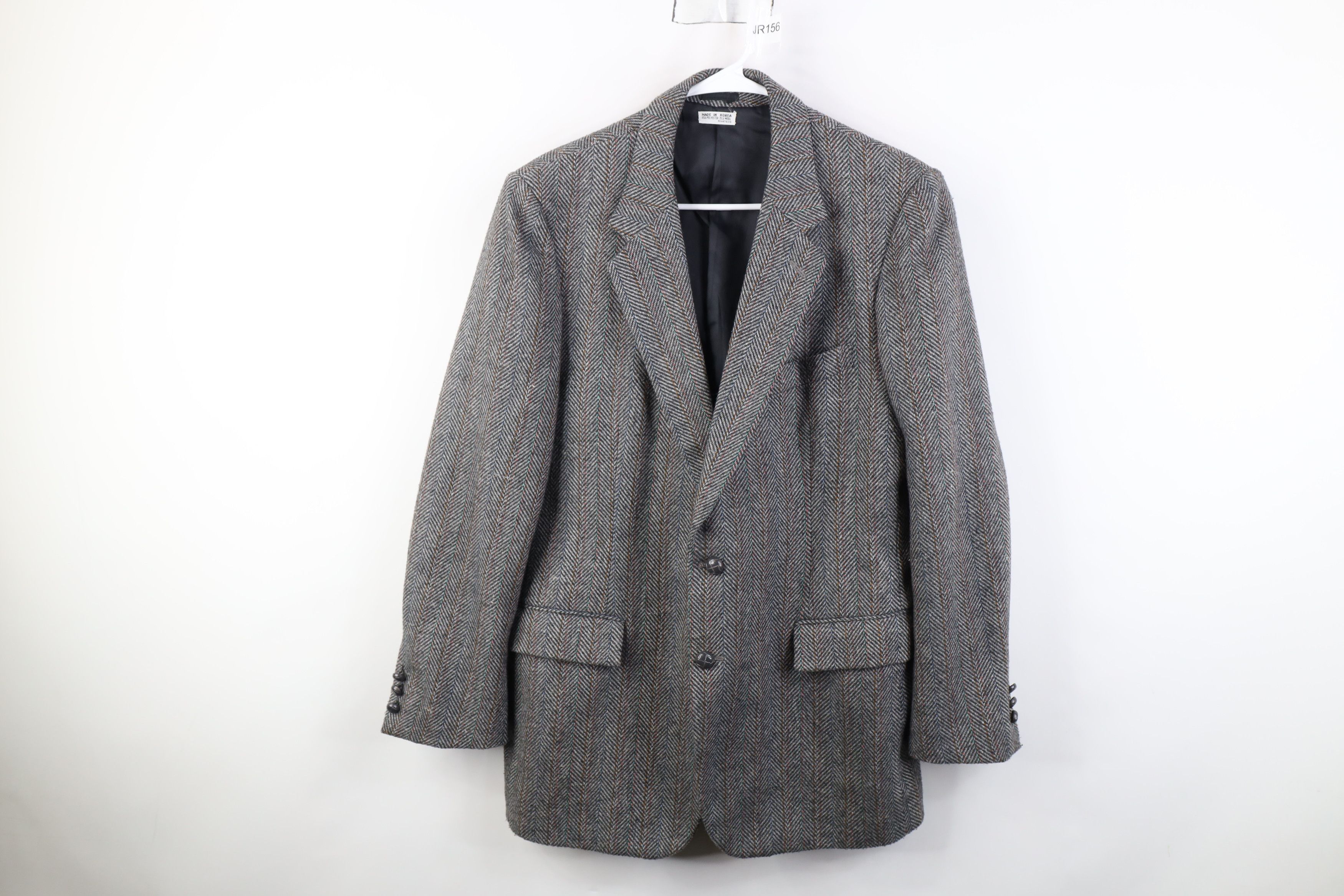 Vintage Vintage 90s Streetwear Herringbone Suit Coat Blazer Jacket Size US XXL / EU 58 / 5 - 1 Thumbnail