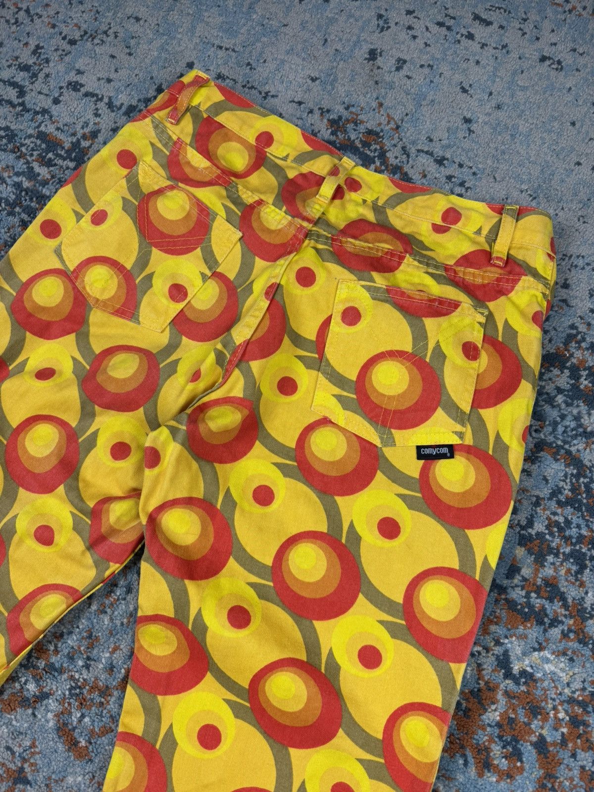 Japanese Brand × Vintage Vintage y2k Crazy patterned extremely flared pants 70s style Size US 31 - 8 Thumbnail