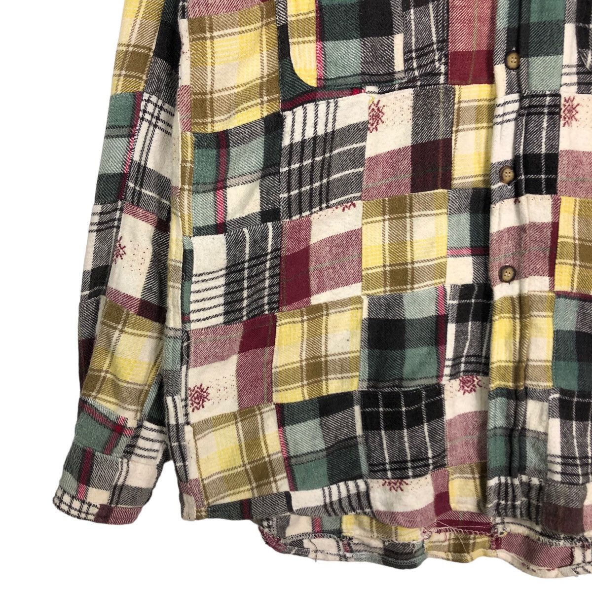 Flannel 🔥Vtg Flannel Jacket Patchwork Design Kearney House Japan Size US L / EU 52-54 / 3 - 4 Thumbnail