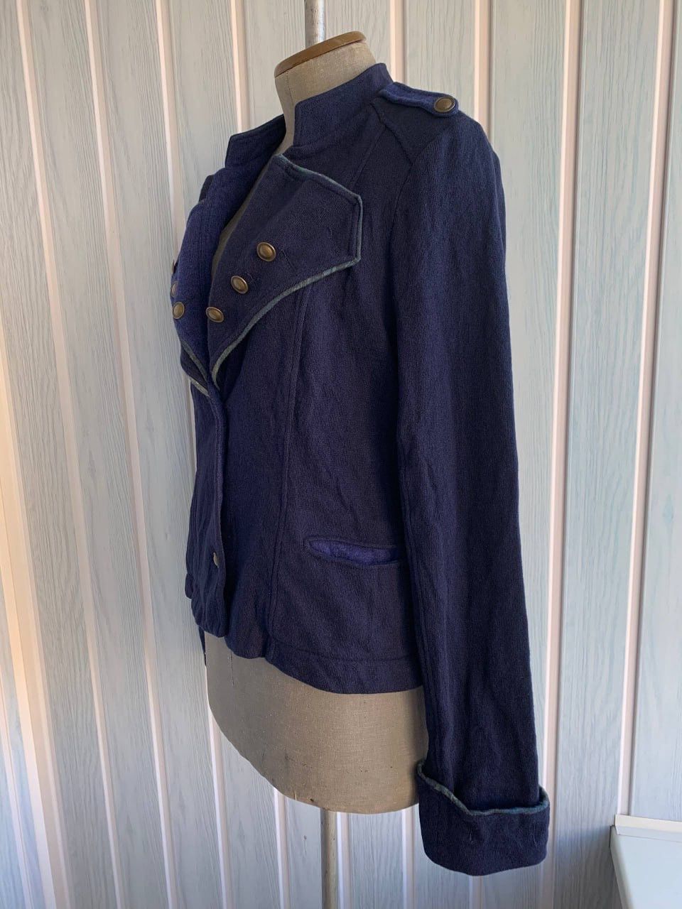 Other Aventures Des Toiles Multicolor Wool Knit Button Blazer Size M / US 6-8 / IT 42-44 - 4 Thumbnail