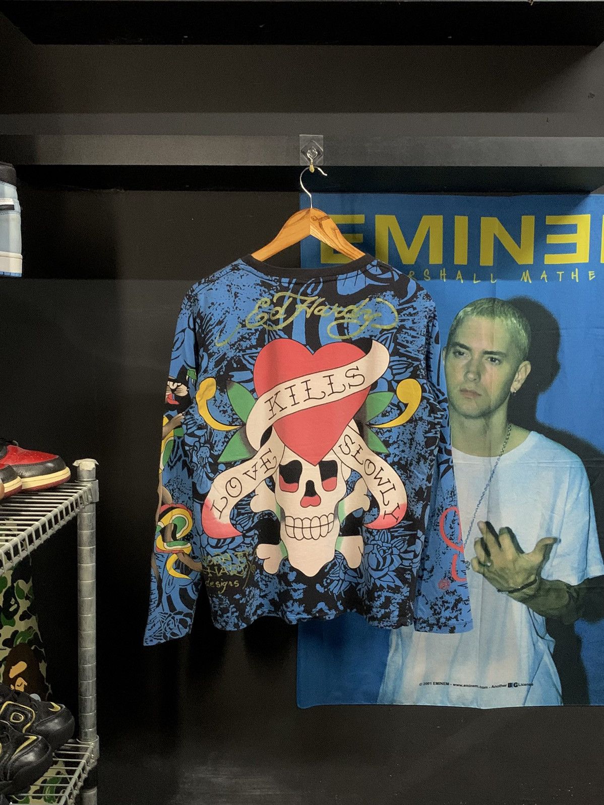 Ed Hardy RARE VINTAGE ED HARDY AOP GRAPHIC TSHIRT Size US L / EU 52-54 / 3 - 9 Thumbnail