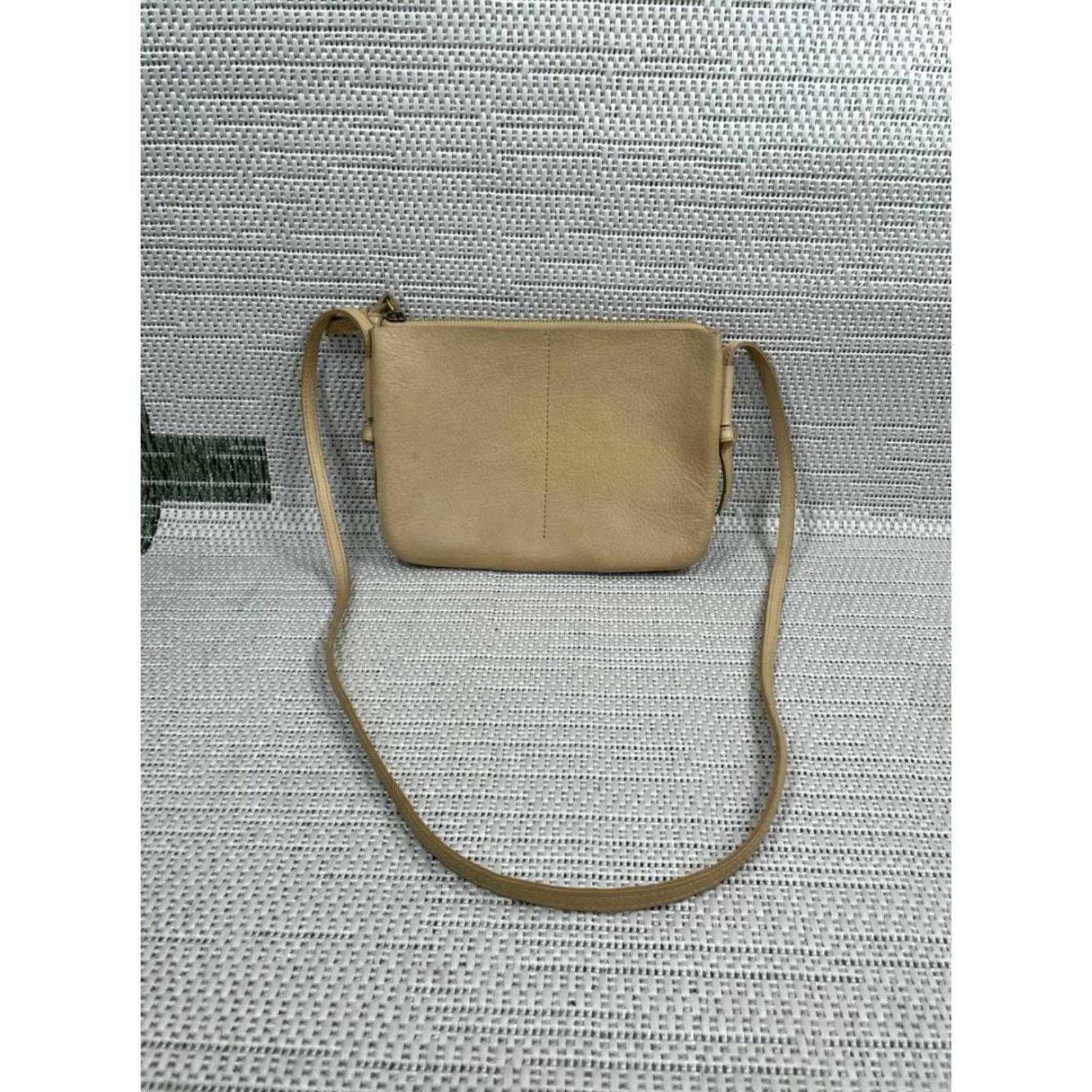 Madewell Madewell The Knotted Bag Crossbody Womens Small Beige Leather Zip Top Slip Pocket Size S / US 4 / IT 40 - 2 Thumbnail
