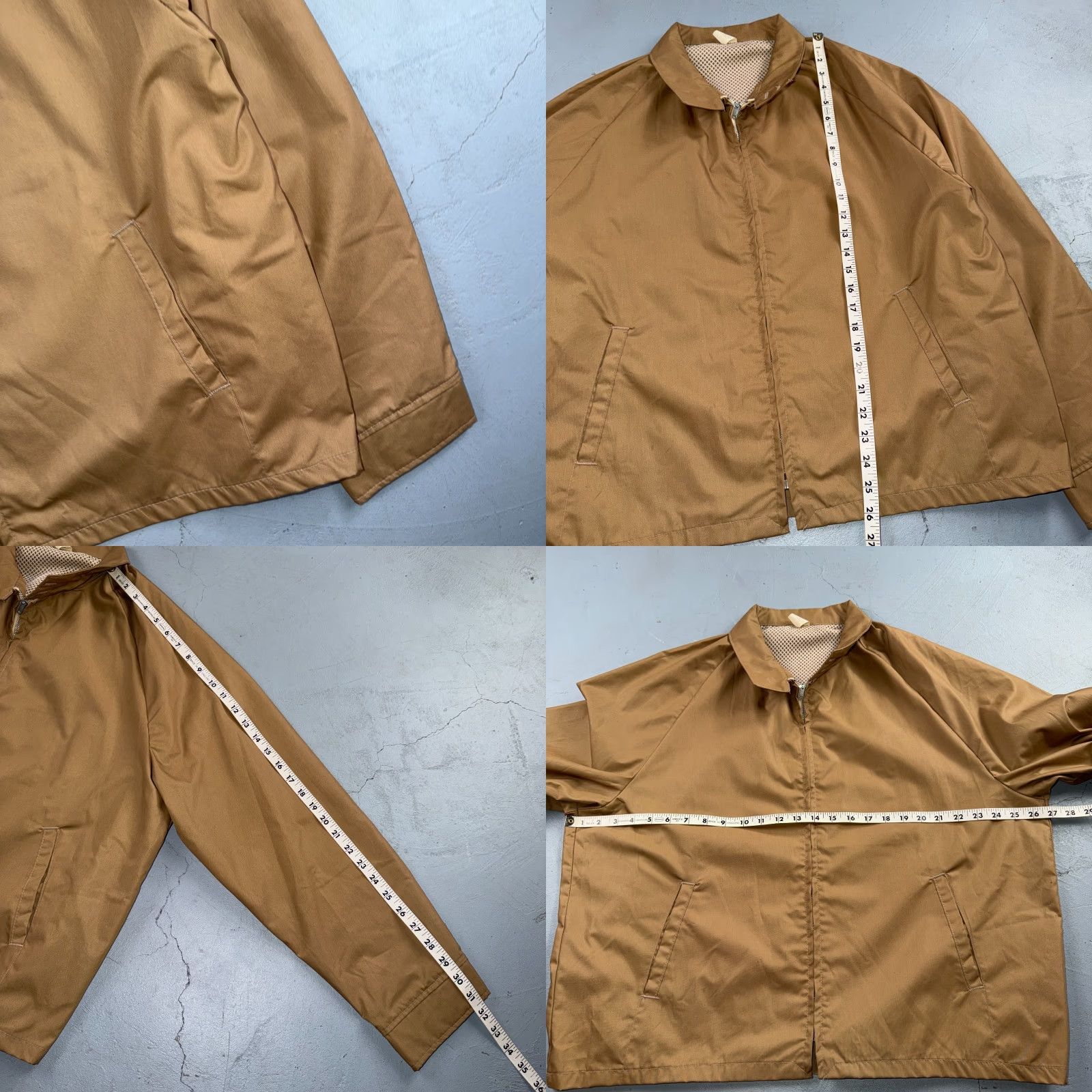 Vintage VTG 1970s Sportswear Jacket Rockabilly Long Sleeve Windbreaker Talon Ricky Khaki 2XL Mens Womens Boys Girls Size US XXL / EU 58 / 5 - 8 Thumbnail