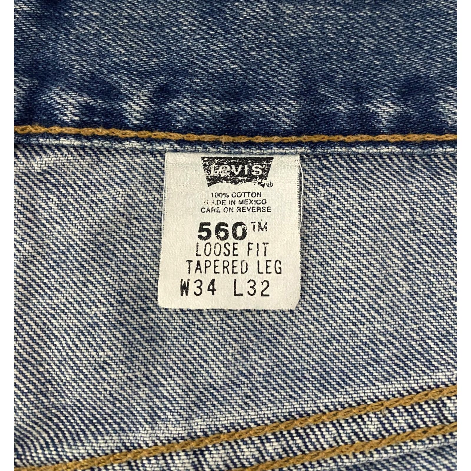 Levi's VINTAGE Levi's Jeans 560 Mens 34x32 Blue Loose Fit Tapered Leg Distressed Frayed Hem Y2k Jeans Size US 34 / EU 50 - 6 Thumbnail