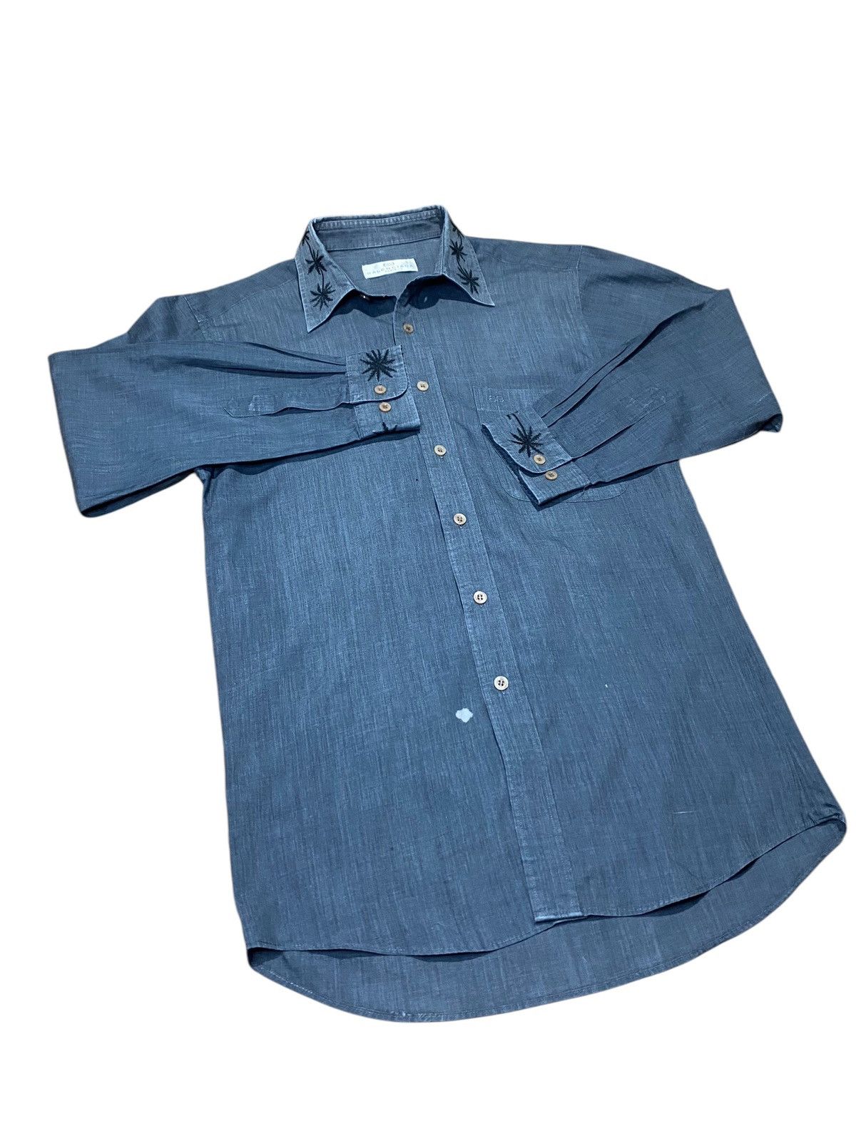 Balenciaga Rare💥 Vtg Balenciaga palm tree embroidery BB button up shirt Size US S / EU 44-46 / 1 - 3 Thumbnail