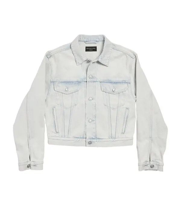 Balenciaga o1srvl11e0426 Small Fit Jacket in Light Blue Size S / US 4 / IT 40 - 1 Thumbnail