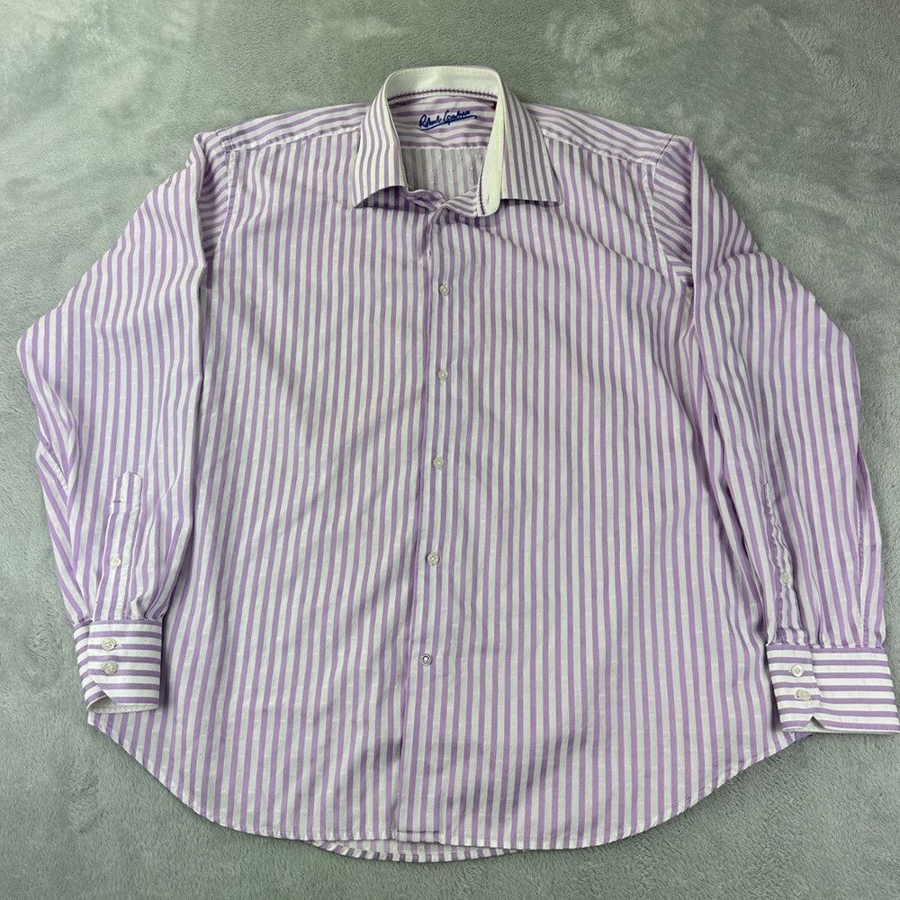 Robert Graham Robert Graham Stripped Long Sleeve Dress Shirt Men’s Size X Size US XL / EU 56 / 4 - 1 Thumbnail
