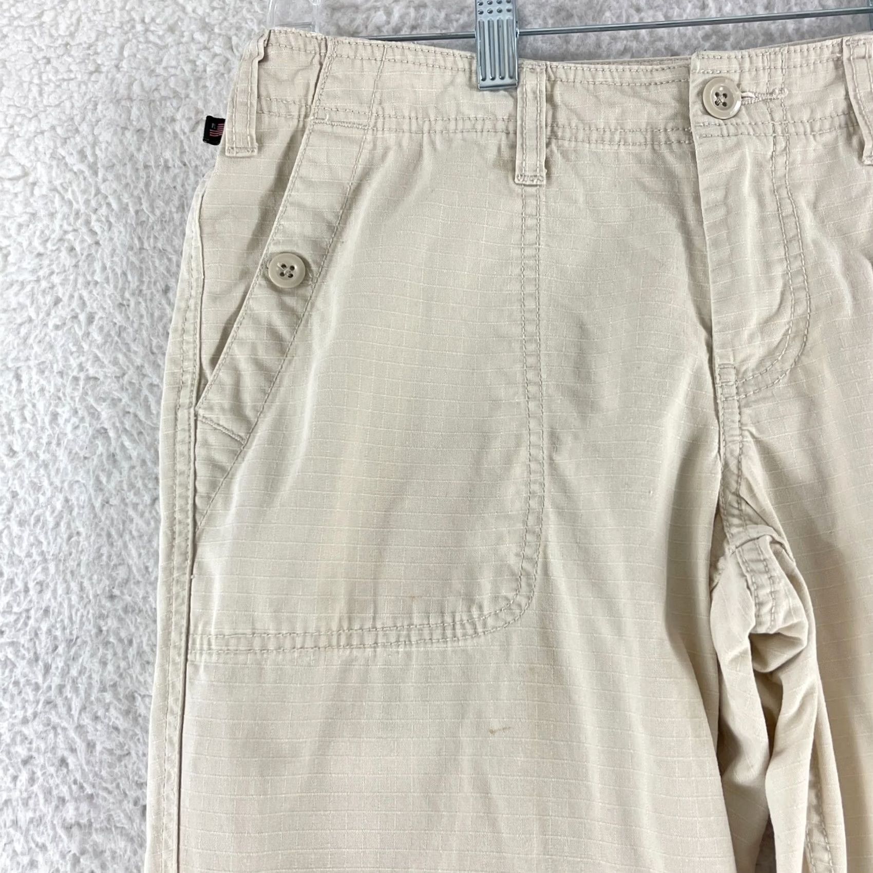 Polo Ralph Lauren Polo Jeans Co. Beige Cropped Straight Pants Womens Size 6 Casual Outdoors Vintage No Size 28" / US 6 / IT 42 - 4 Thumbnail