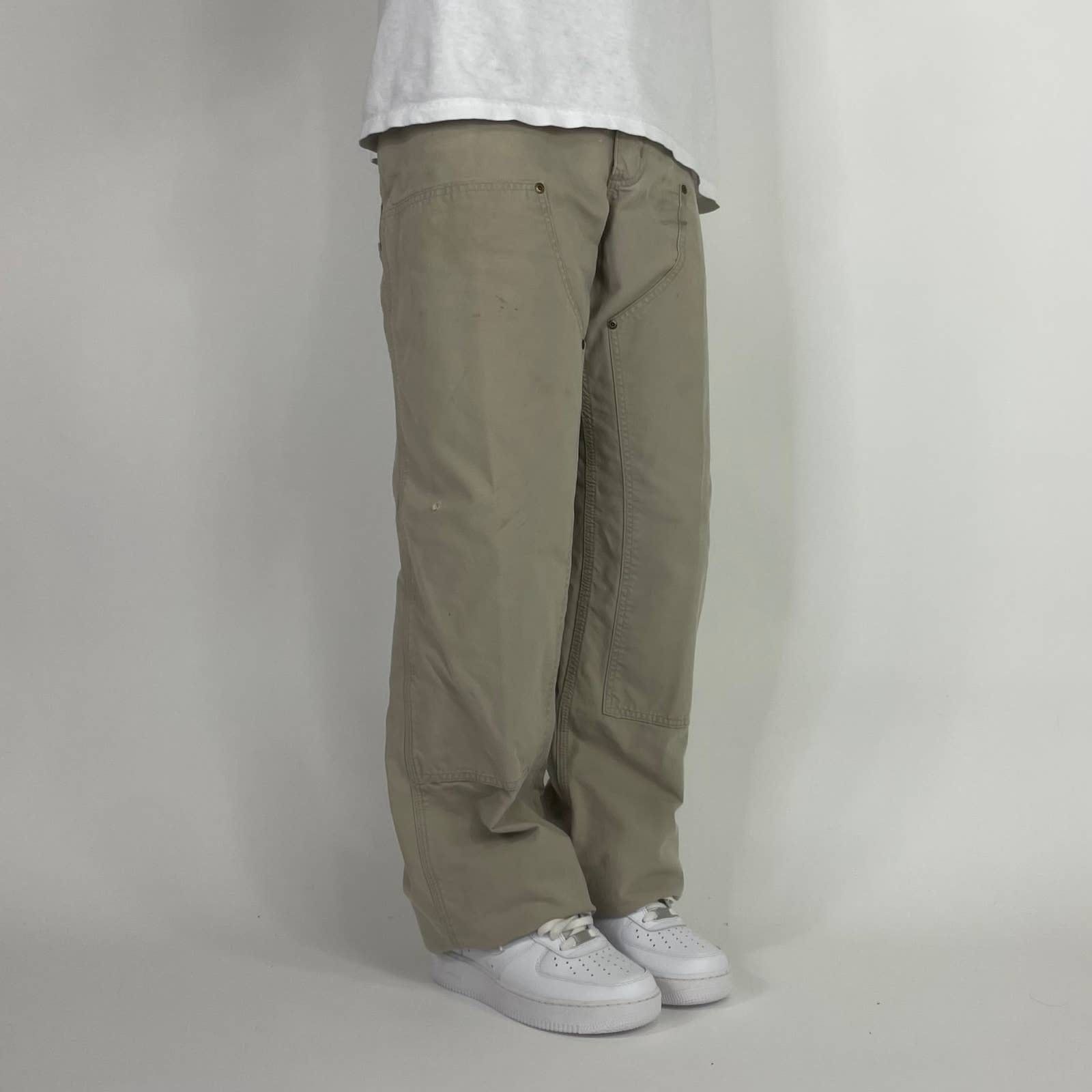 Carhartt × Vintage Y2K Carhartt Light Tan Workwear Double Knee Carpenter Pants Size US 38 / EU 54 - 1 Thumbnail