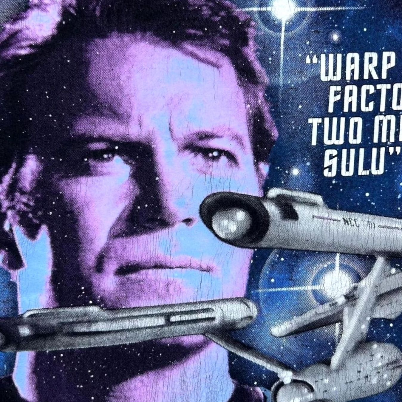 Vintage VINTAGE Star Trek Warp Factor Two Mr Sulu XL T-Shirt Mens Black 1995 Sci-Fi TV Show Graphic Print Size US XL / EU 56 / 4 - 5 Thumbnail