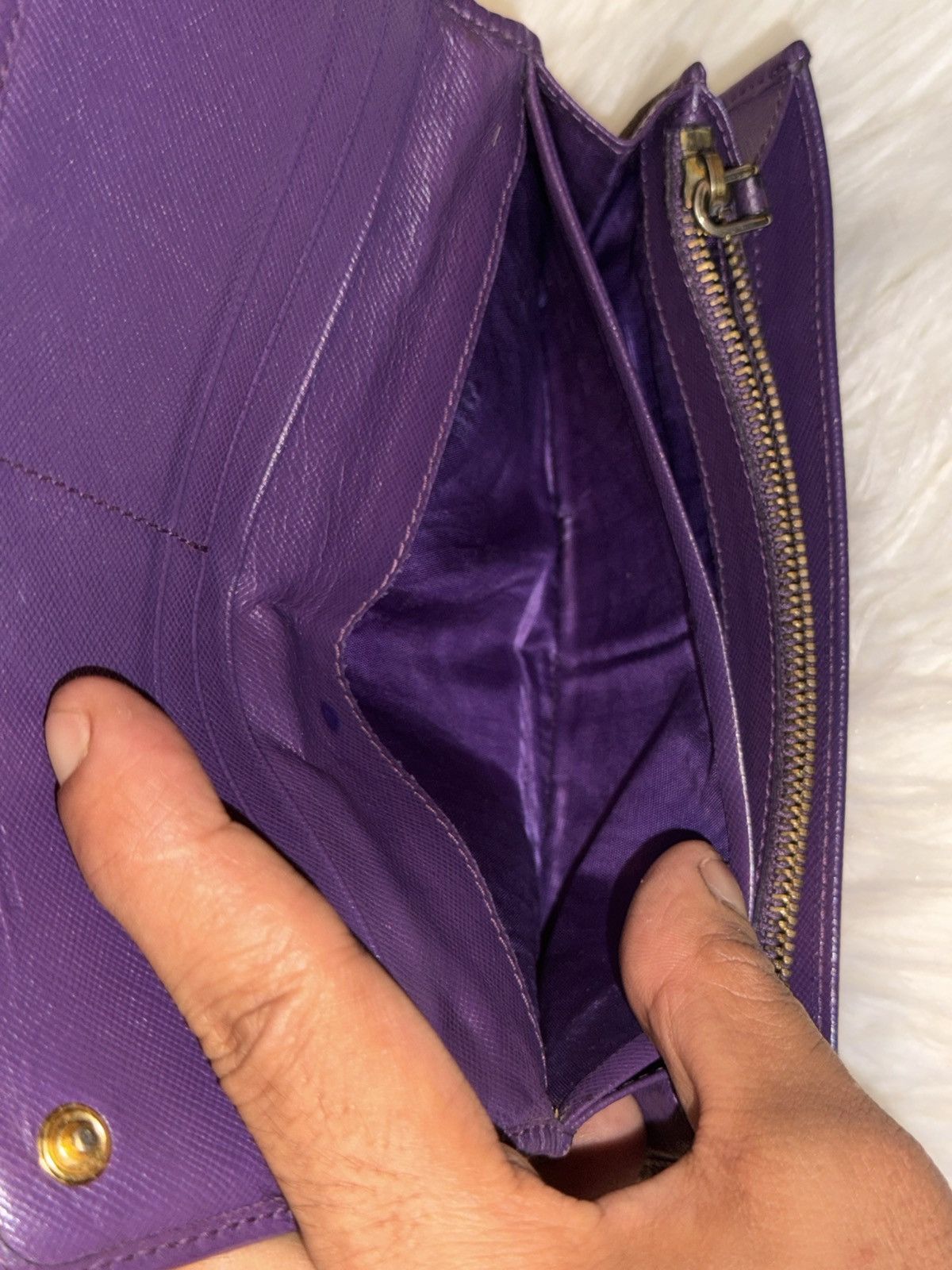 Prada Prada Purple Quilted Nylon Wallet Size ONE SIZE - 6 Thumbnail