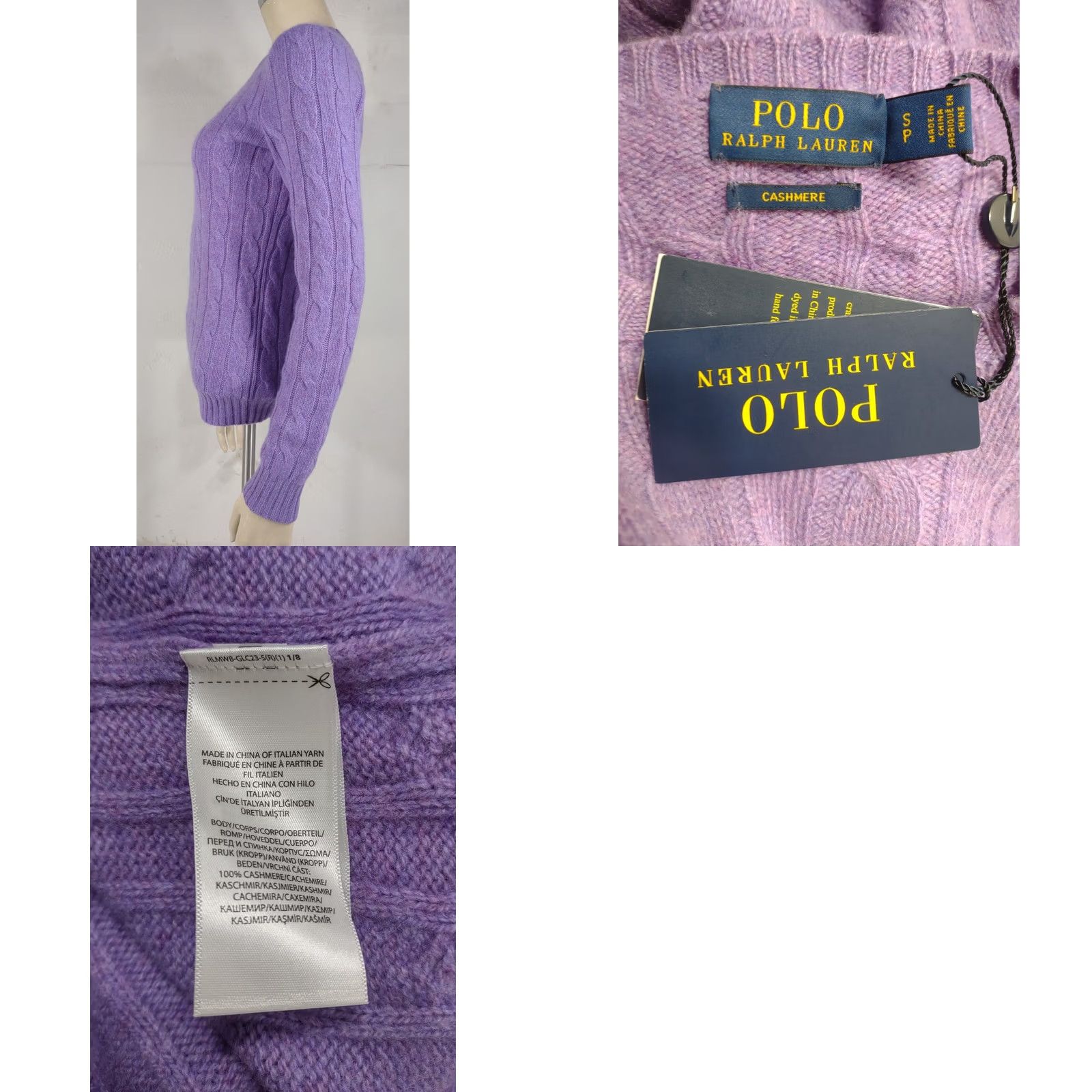 Polo Ralph Lauren Polo Ralph Lauren Sweater Womens Small  Polo Ralph Lauren Sweater Womens Small Purple 100% Cashmere Cable Knit