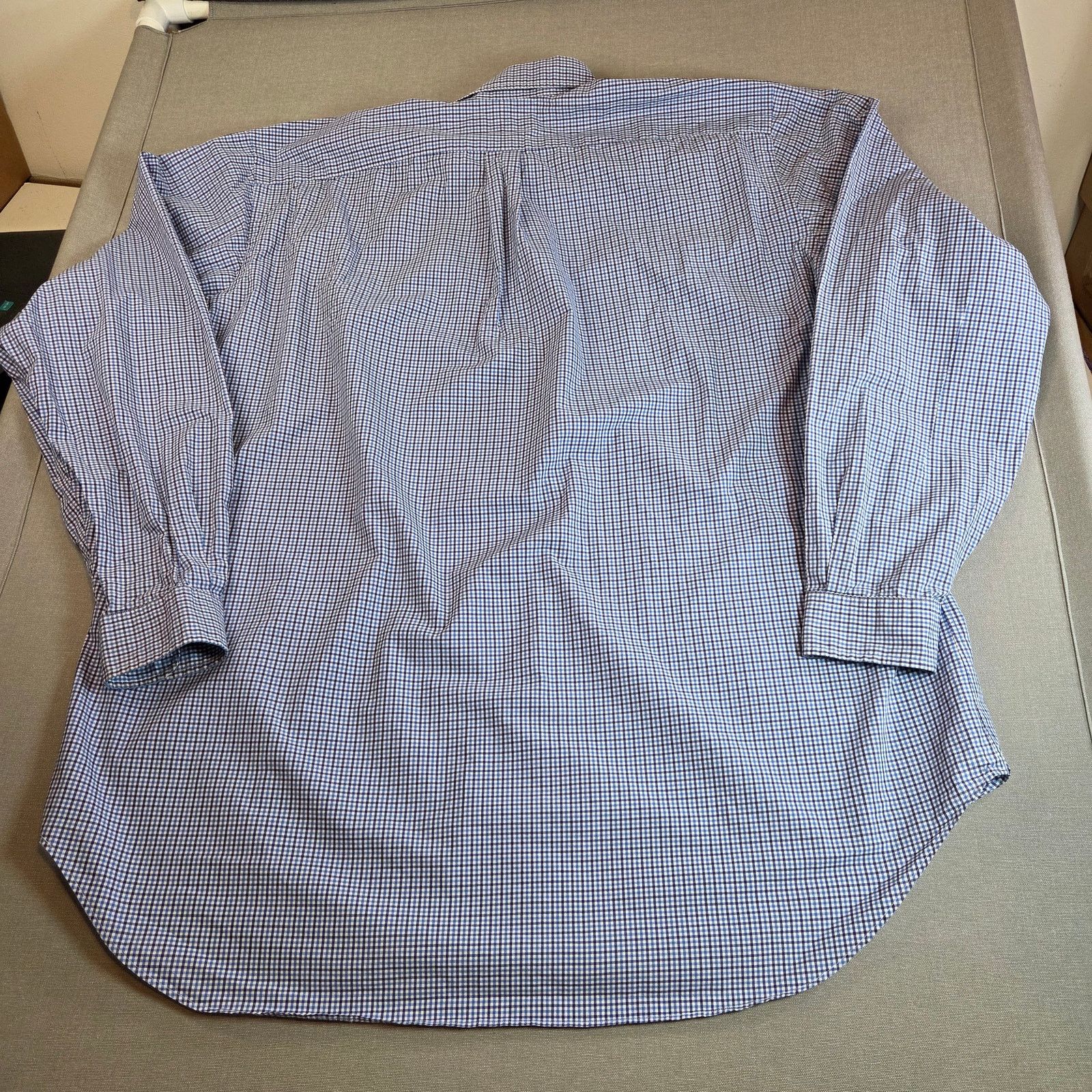 Polo Ralph Lauren Polo Ralph Lauren 2XLT Blue Gingham Cotton Shirt Size US XXL / EU 58 / 5 - 2 Thumbnail