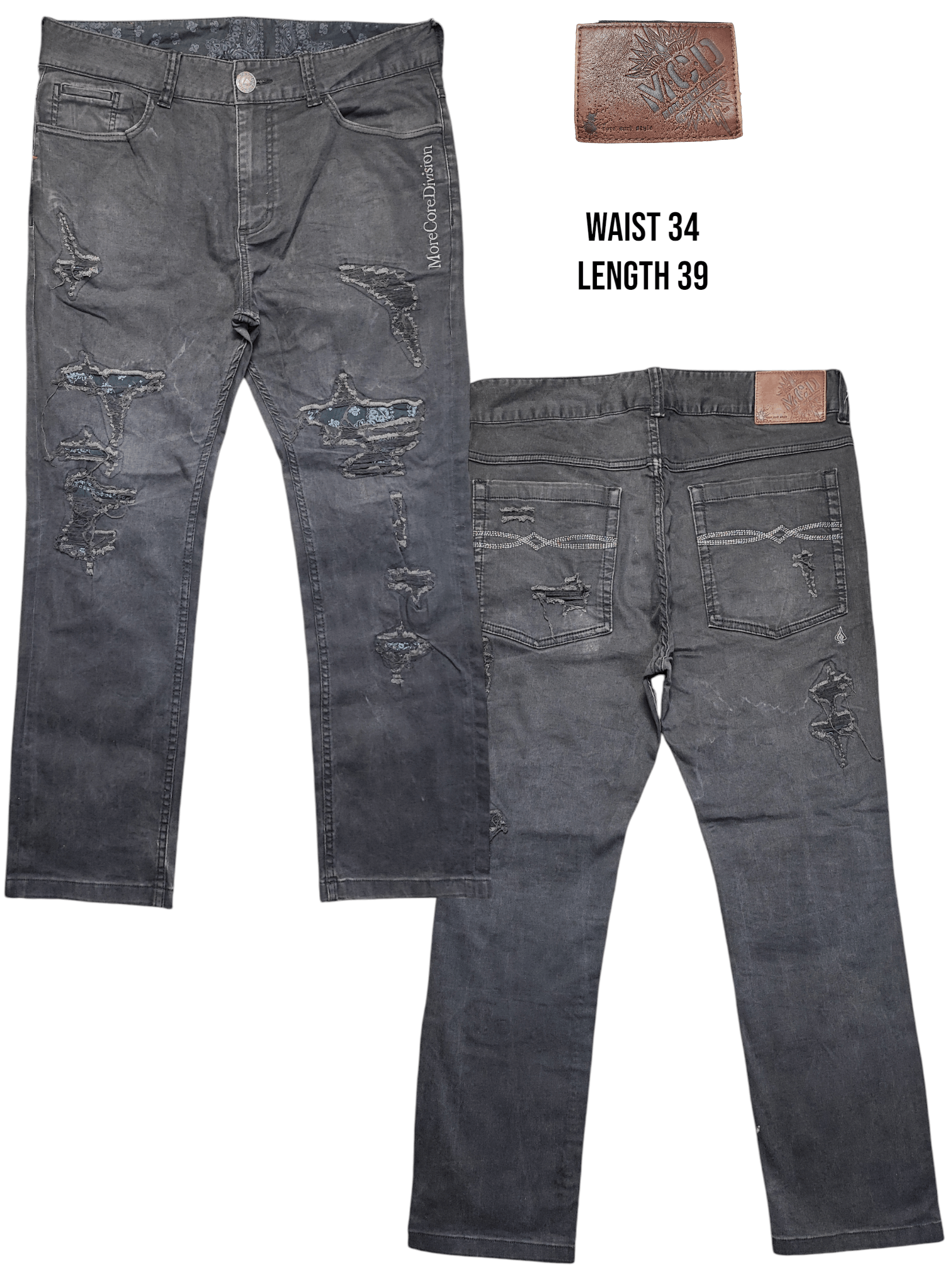 Number (N)ine MCD Thrashed Distressed Jeans ERD Grunge Chrome Size US 34 / EU 50 - 1 Thumbnail