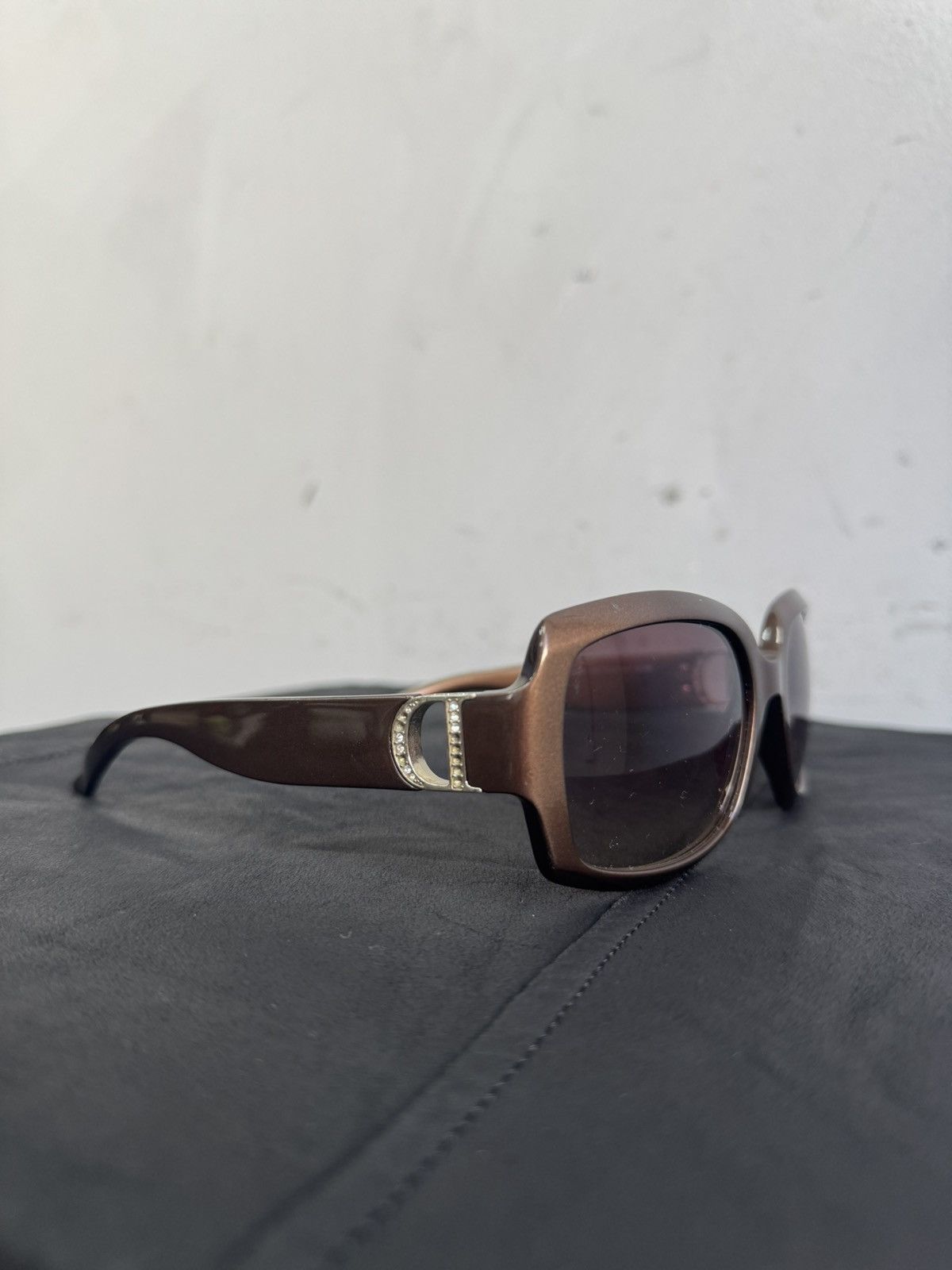 Dior Dior evening2 brown oversized sunglasses strass logo sides Size ONE SIZE - 10 Thumbnail