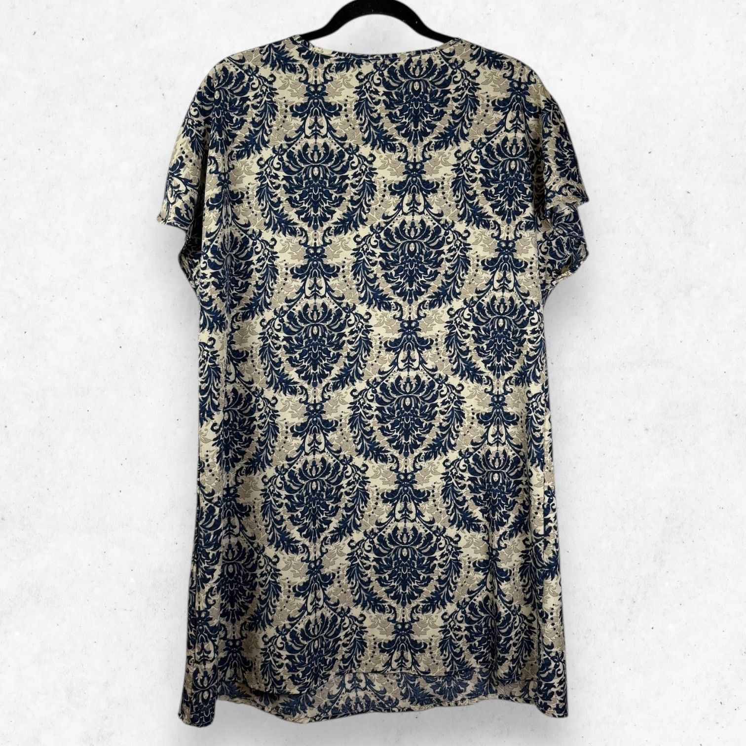 Other Emery Rose Tunic Top Size L Short Sleeves Floral Blue Size L / US 10 / IT 46 - 2 Thumbnail