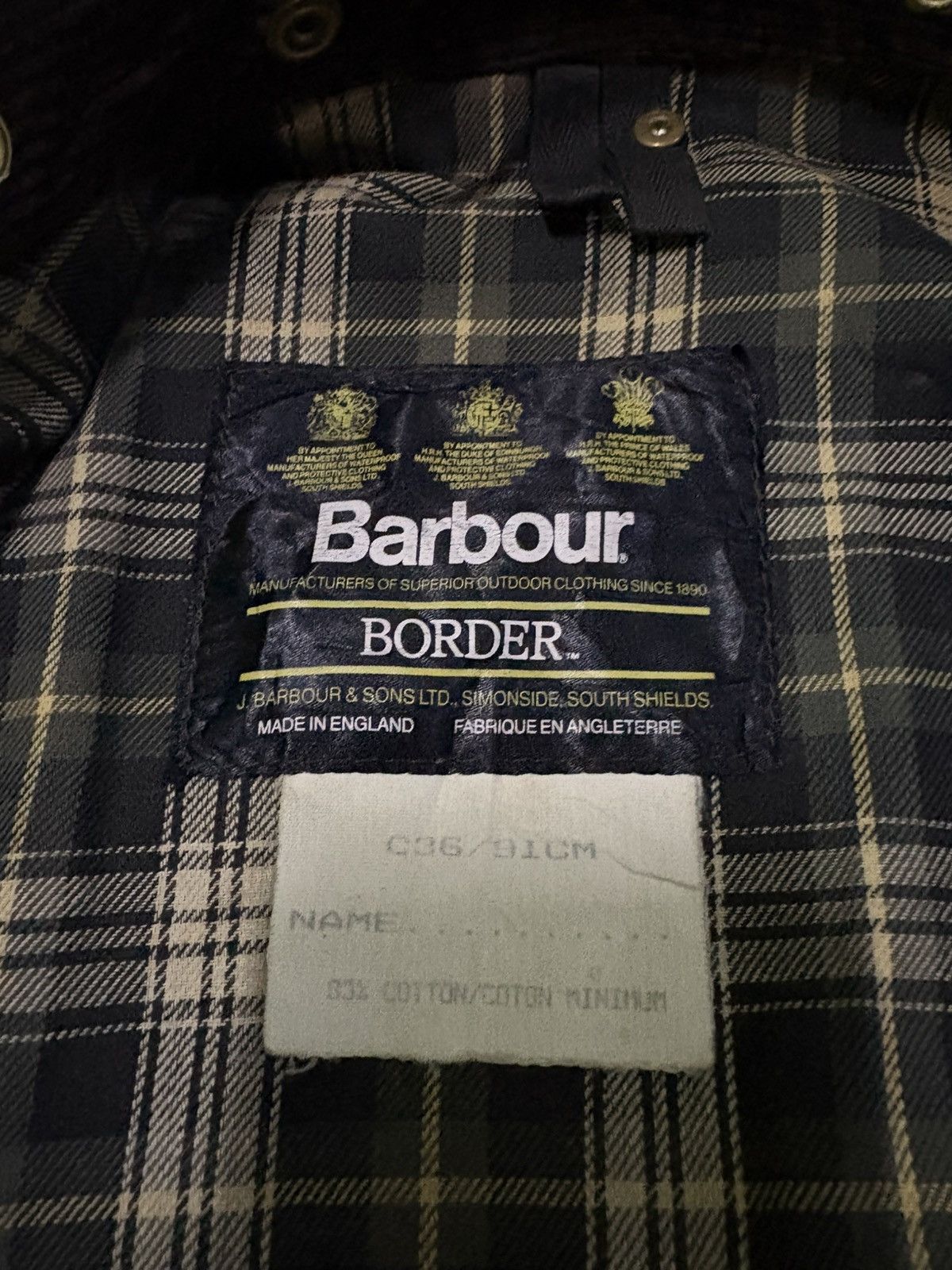 Barbour Barbour Border Cotton Waxed Jacket Hunting Jacket Size US L / EU 52-54 / 3 - 12 Thumbnail