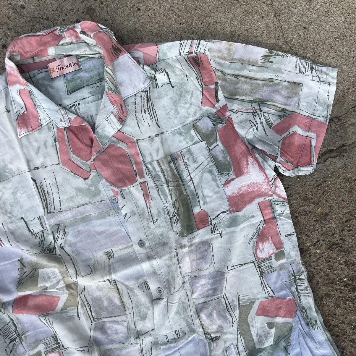 Vintage Vintage Abstract Print Flowers Art Pastel Shirt Button Up Size US XL / EU 56 / 4 - 4 Thumbnail