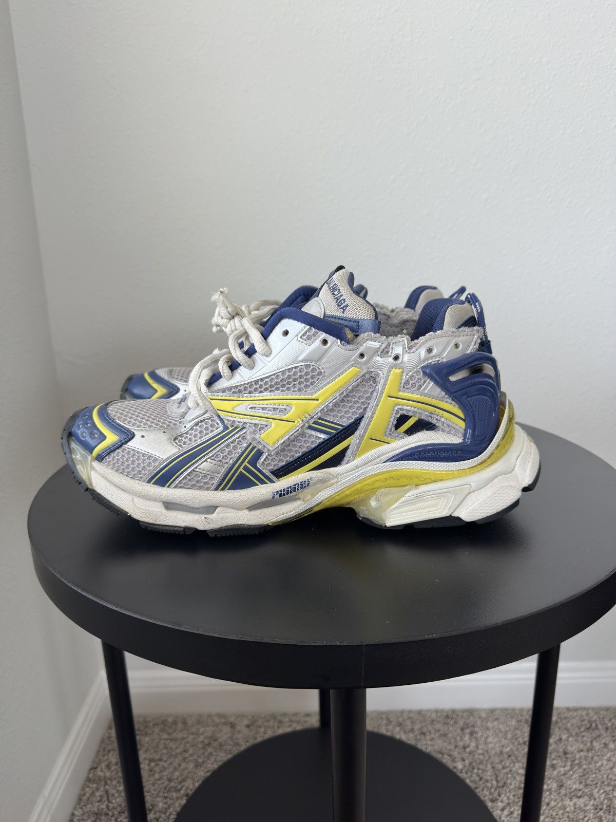 Balenciaga Balenciaga Runner Grey/Yellow/Blue Size US 10 / EU 43 - 5 Thumbnail