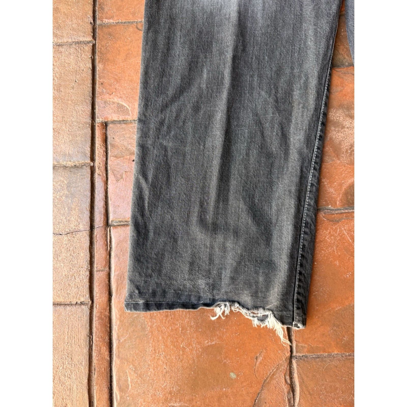 Vintage VINTAGE G-UNIT Baggy Jeans Mens 42x34 Wide Leg 90s Hip Hop Grunge Embroidered Logo Denim Distressed Stains Size US 42 / EU 58 - 7 Thumbnail