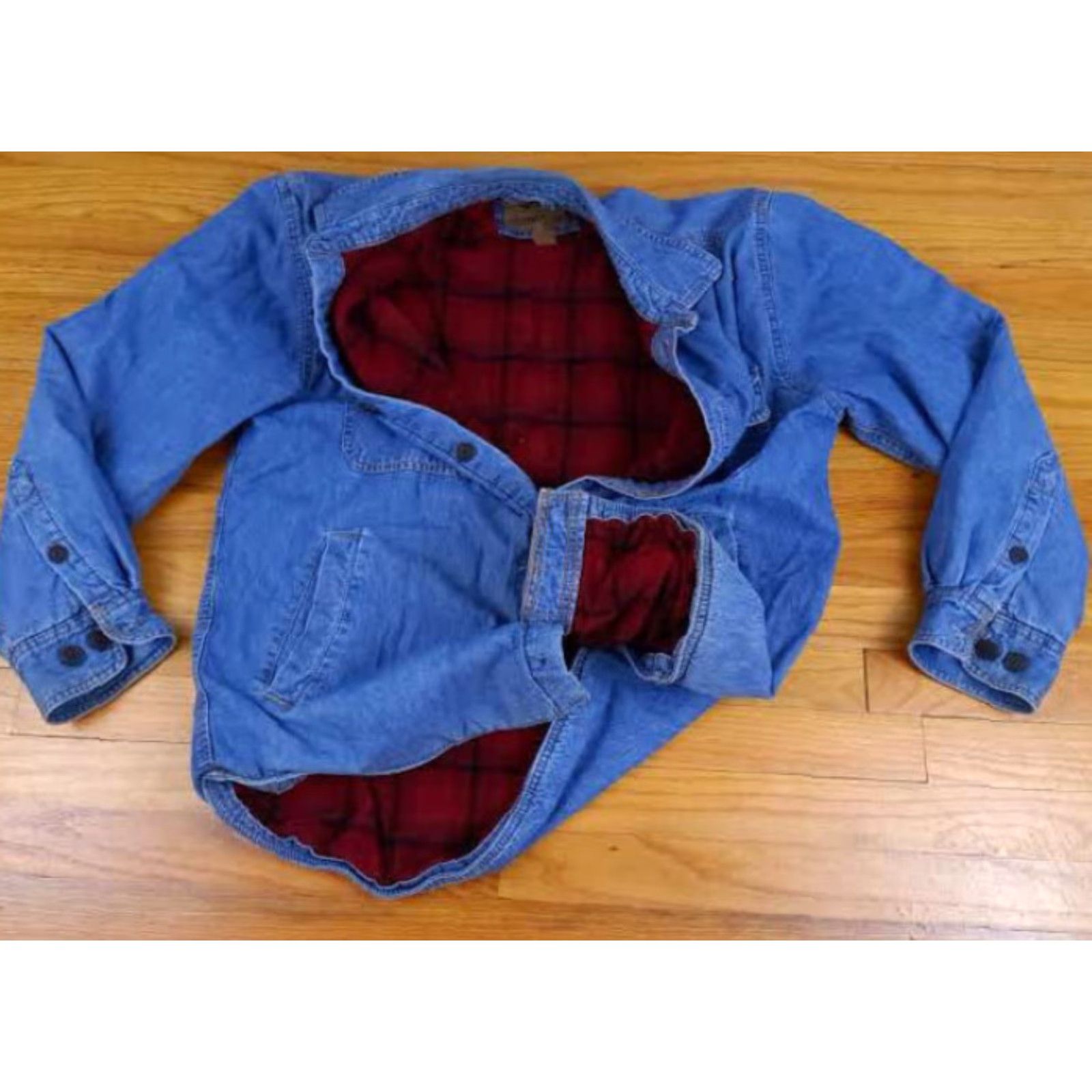 Vintage VINTAGE Outdoor Life Buffalo Plaid Flannel Insulated Cotton Outer Shirt M Blue Mens Barn Work Shirt Jacket Size US M / EU 48-50 / 2 - 2 Thumbnail