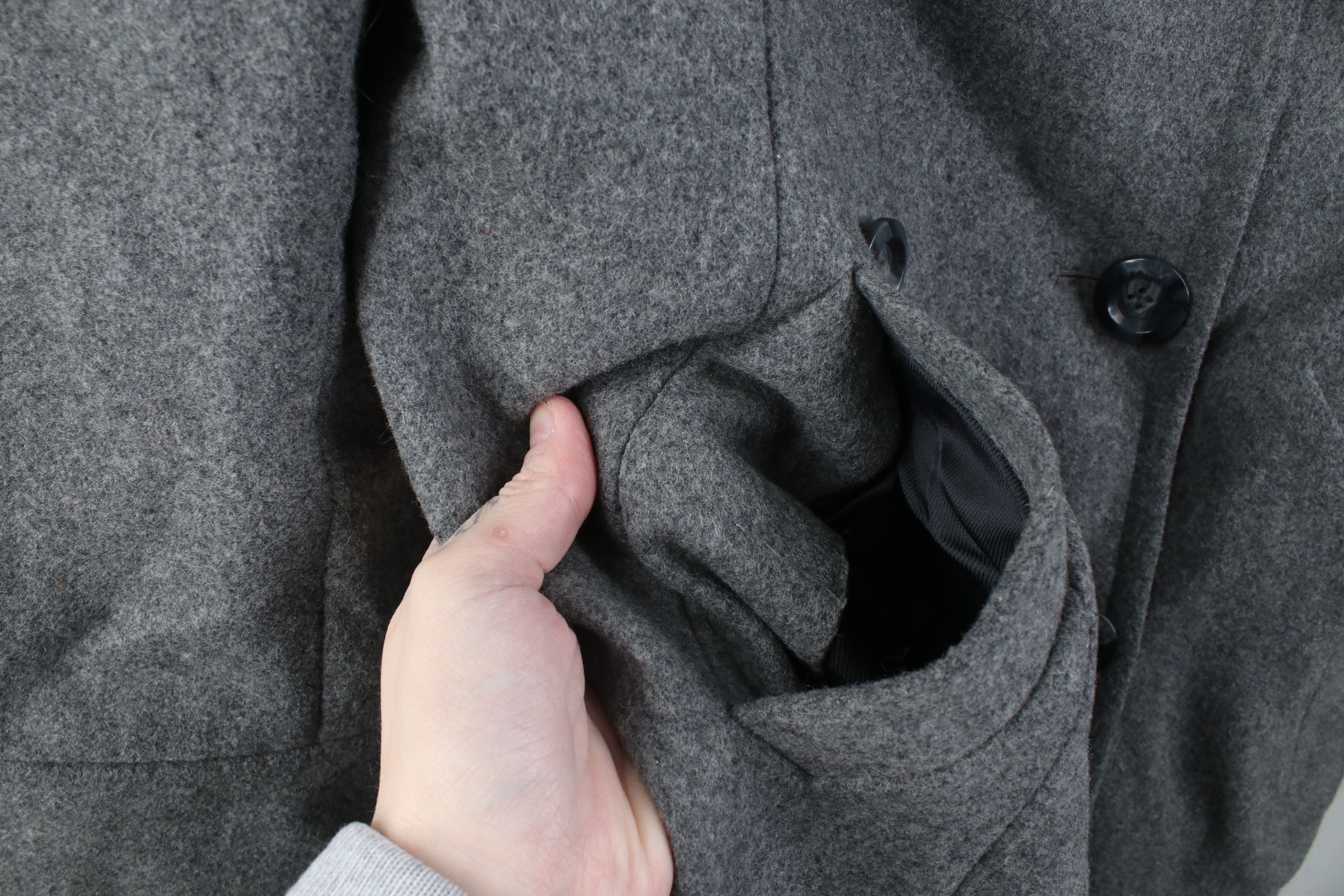 Express Vintage Y2K Express Wool Blend Double Breasted Coat Jacket Size M / US 6-8 / IT 42-44 - 5 Thumbnail