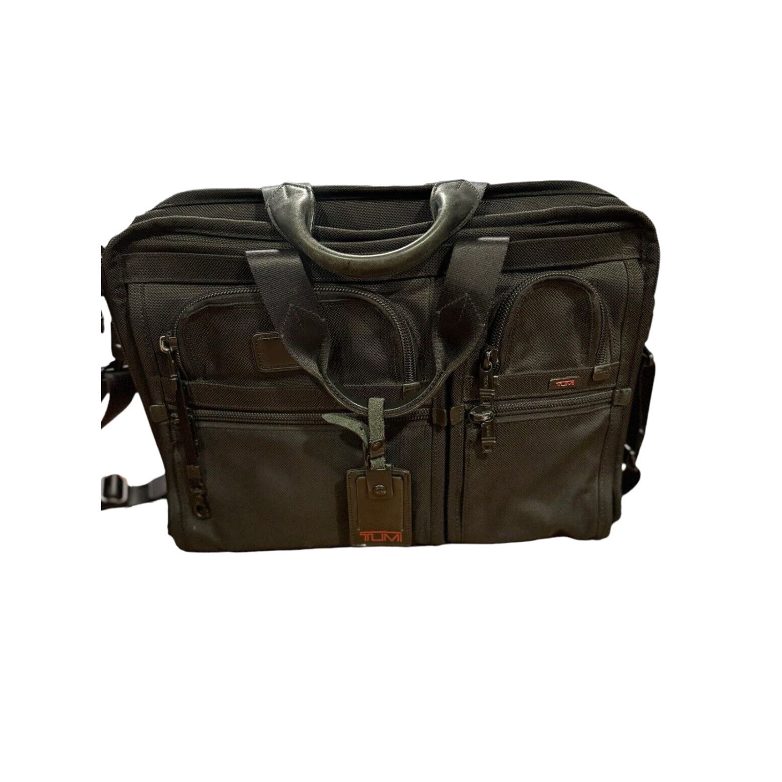 Tumi Tumi Alpha Briefcase 26114DH Leather Nylon Black Laptop Bag Shoulder Bag Men Large Black Size ONE SIZE - 2 Thumbnail
