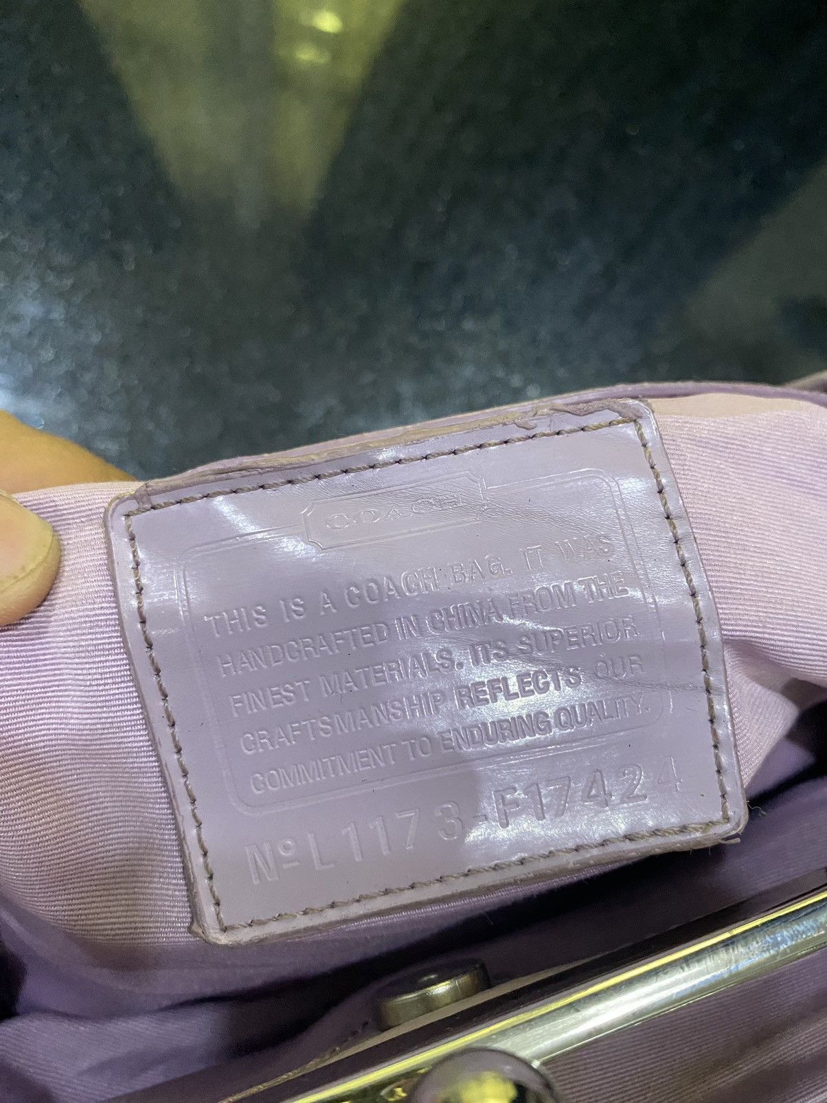 Coach Lavendar & Tan Coach Kiss Lock Purse Size ONE SIZE - 17 Thumbnail