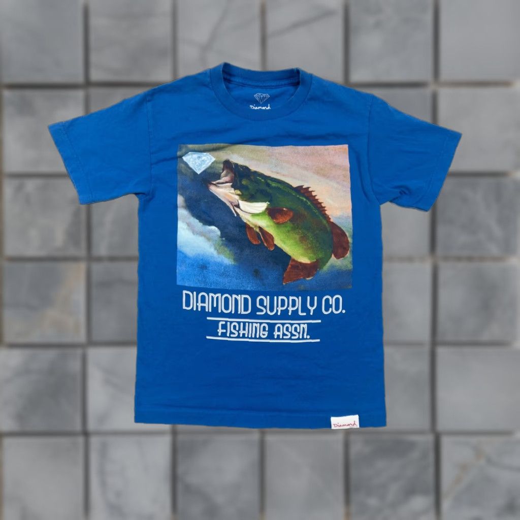 Diamond Supply Co. Diamond Supply Co. Skateboarding T-Shirt Adult Small Blue Short Sleeve Graphic Tee Mens Size US S / EU 44-46 / 1 - 1 Thumbnail