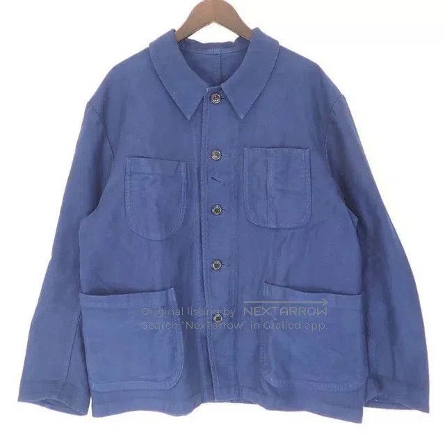 porterc classic moleskin jacket in blue.