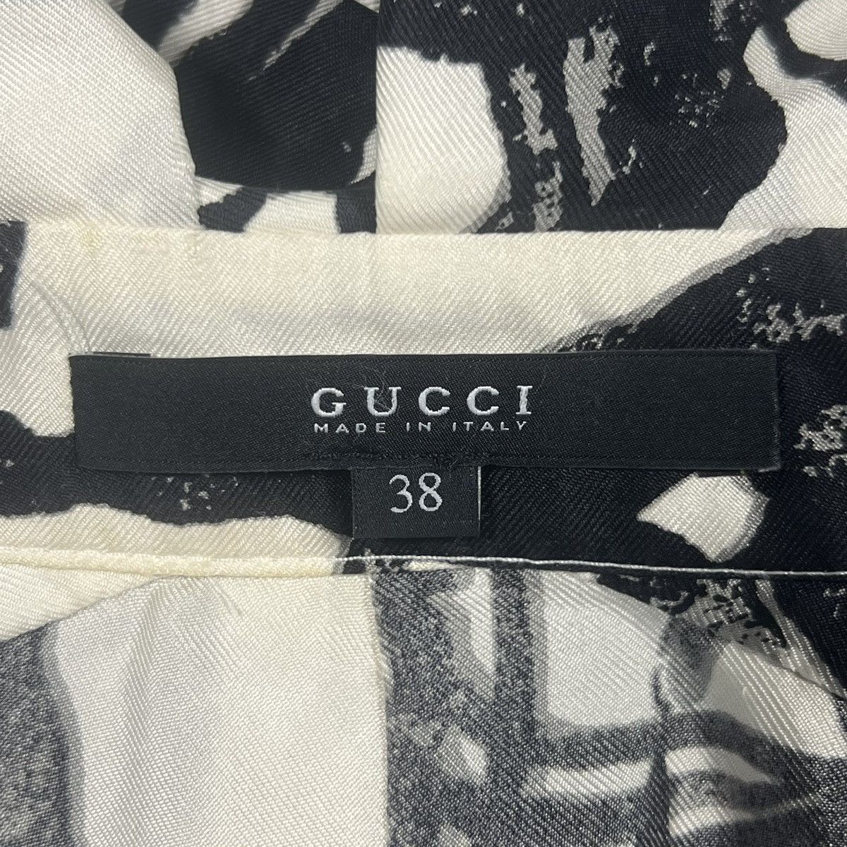 Gucci |[ SS07 Gucci Abstract Print Silk Button Up Blouse ]| Size XS / US 0-2 / IT 36-38 - 8 Thumbnail