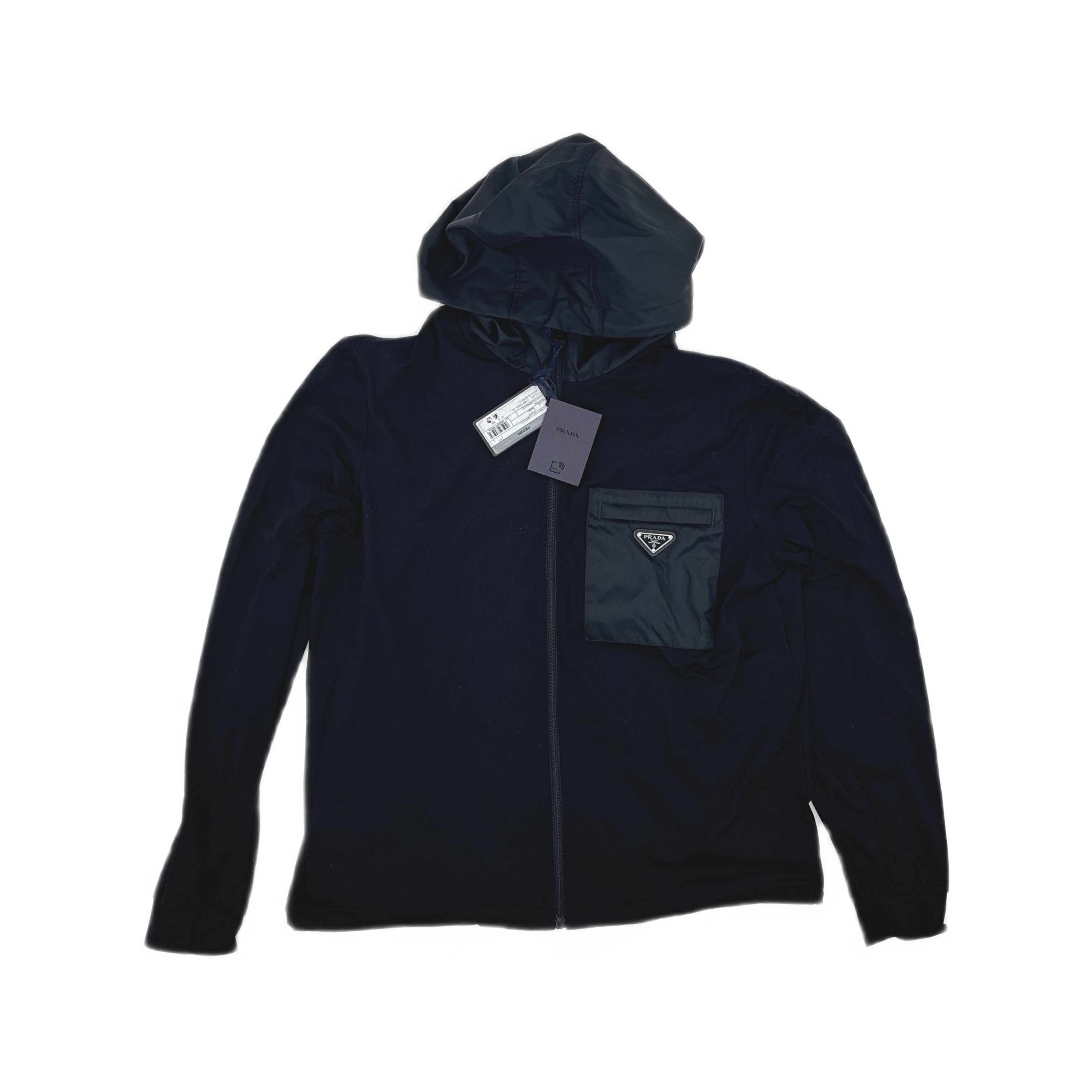 Prada Prada Logo Pocket Zip Hoodie Size L Size US L / EU 52-54 / 3 - 1 Thumbnail