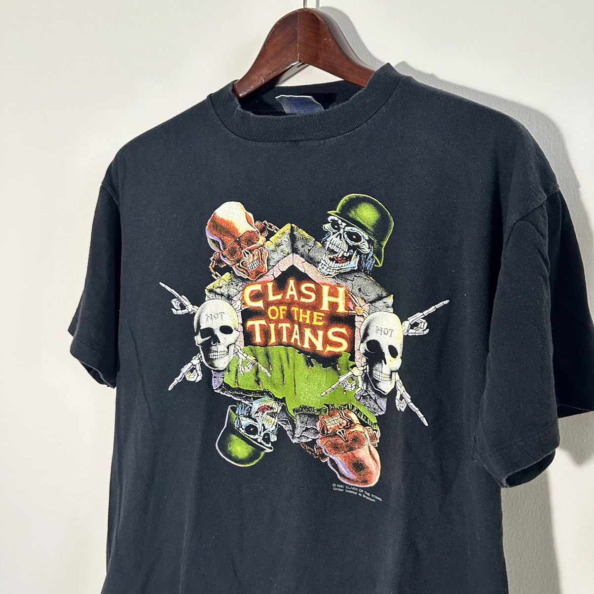 Band Tees × Vintage Vintage Clash of Titans Slayer Megadeth T-Shirt Size US L / EU 52-54 / 3 - 2 Thumbnail