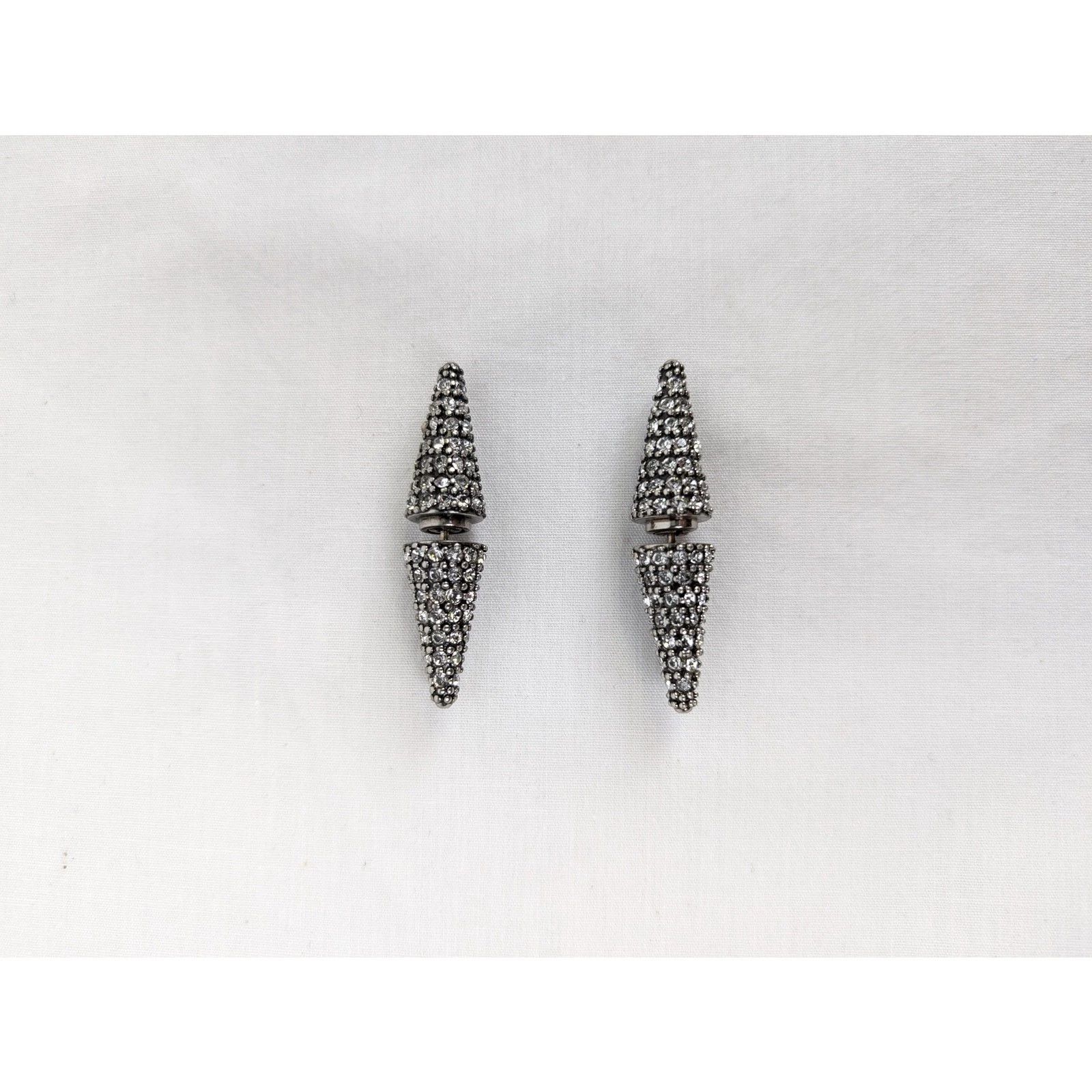 Balenciaga o1rshd1 Size: OS / Brass & Glass Cagole Spike Earrings Size ONE SIZE - 1 Thumbnail