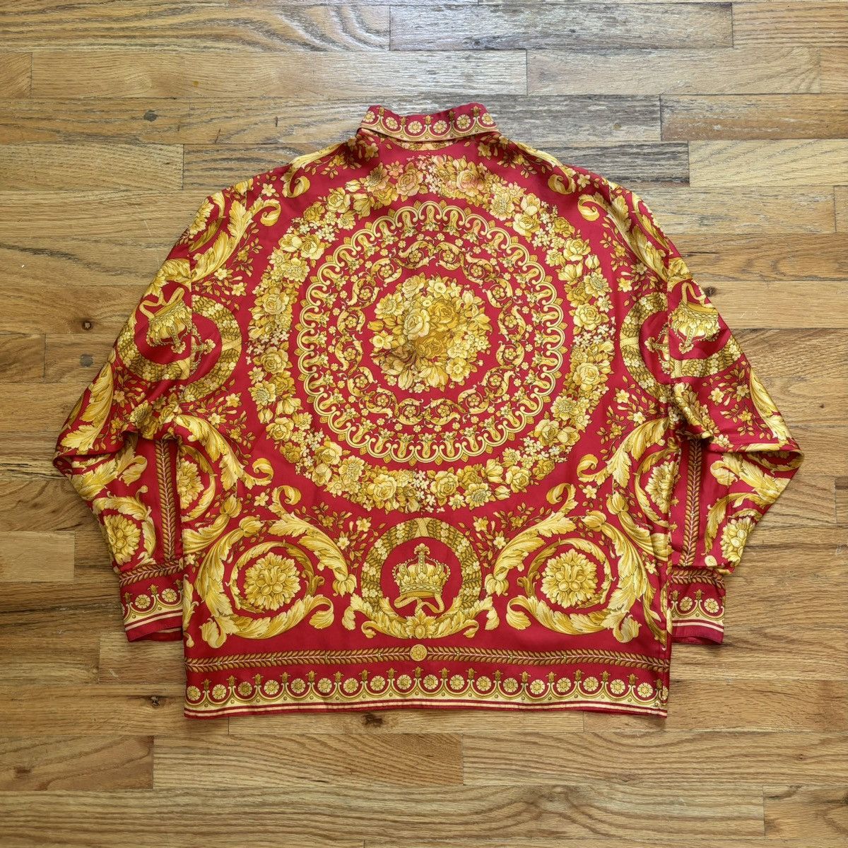 Versace c. 1992 Barocco Print Silk Shirt Size US S / EU 44-46 / 1 - 4 Thumbnail