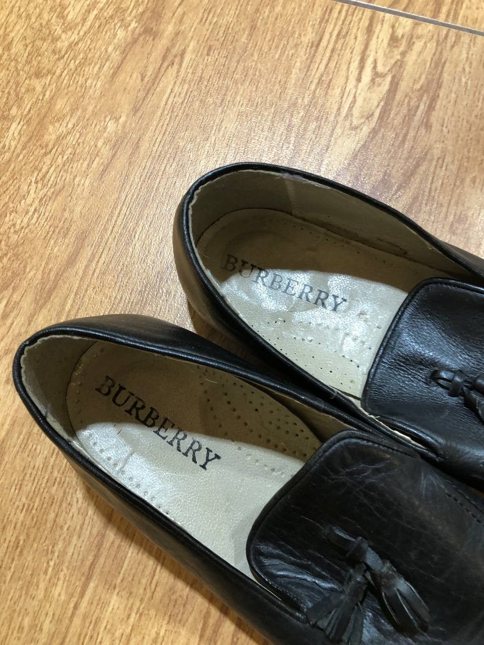 Burberry Burberry Mens Black Leather Loafer Shoes Size US 12 / EU 45 - 7 Thumbnail