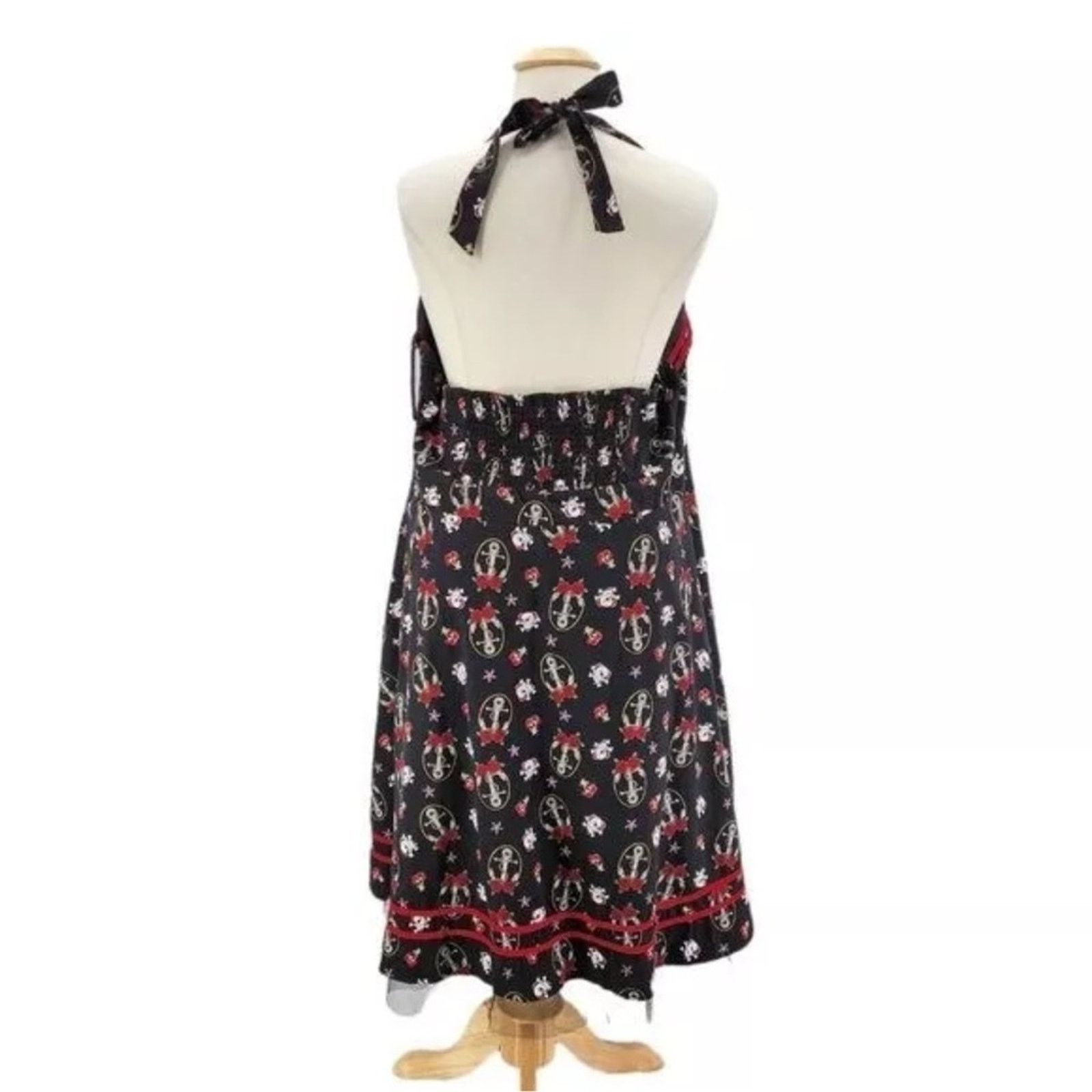 Torrid Torrid Retro Dress-Skull Roses Pinup Halter Dress Size XL / US 12-14 / IT 48-50 - 3 Thumbnail
