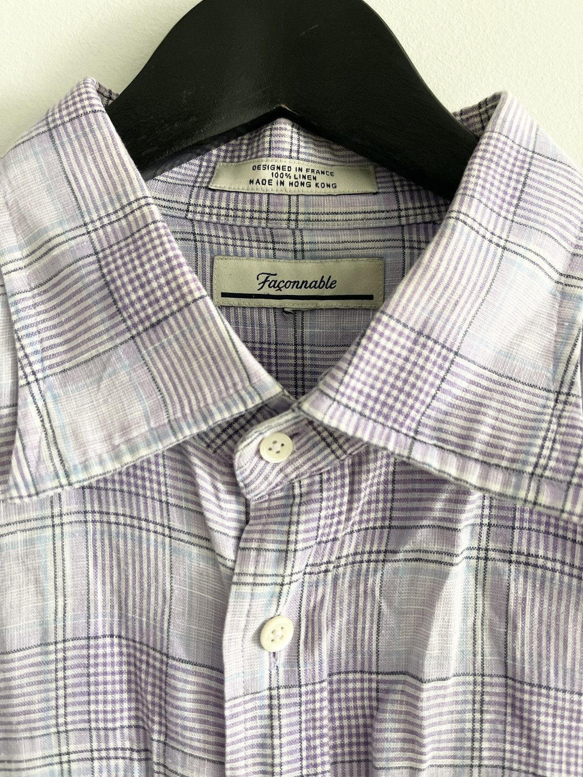 Faconnable STEAL! Vintage 1990s Faconnable Purple Flannel Shirt Size US XXL / EU 58 / 5 - 3 Thumbnail