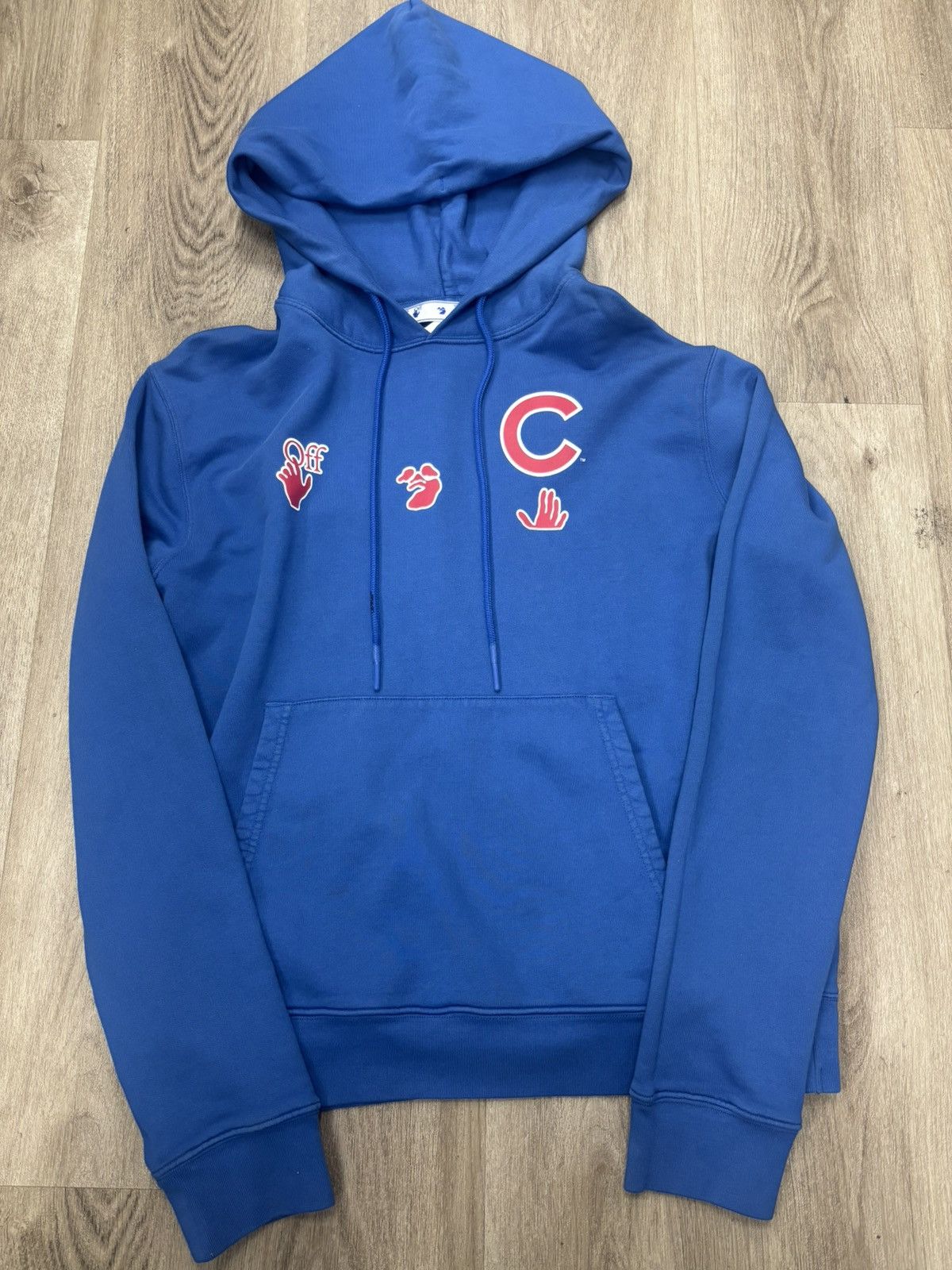 Off-White Off-White x Chicago Cubs Hoodie Blue Size Large Brand New Size US L / EU 52-54 / 3 - 1 Thumbnail