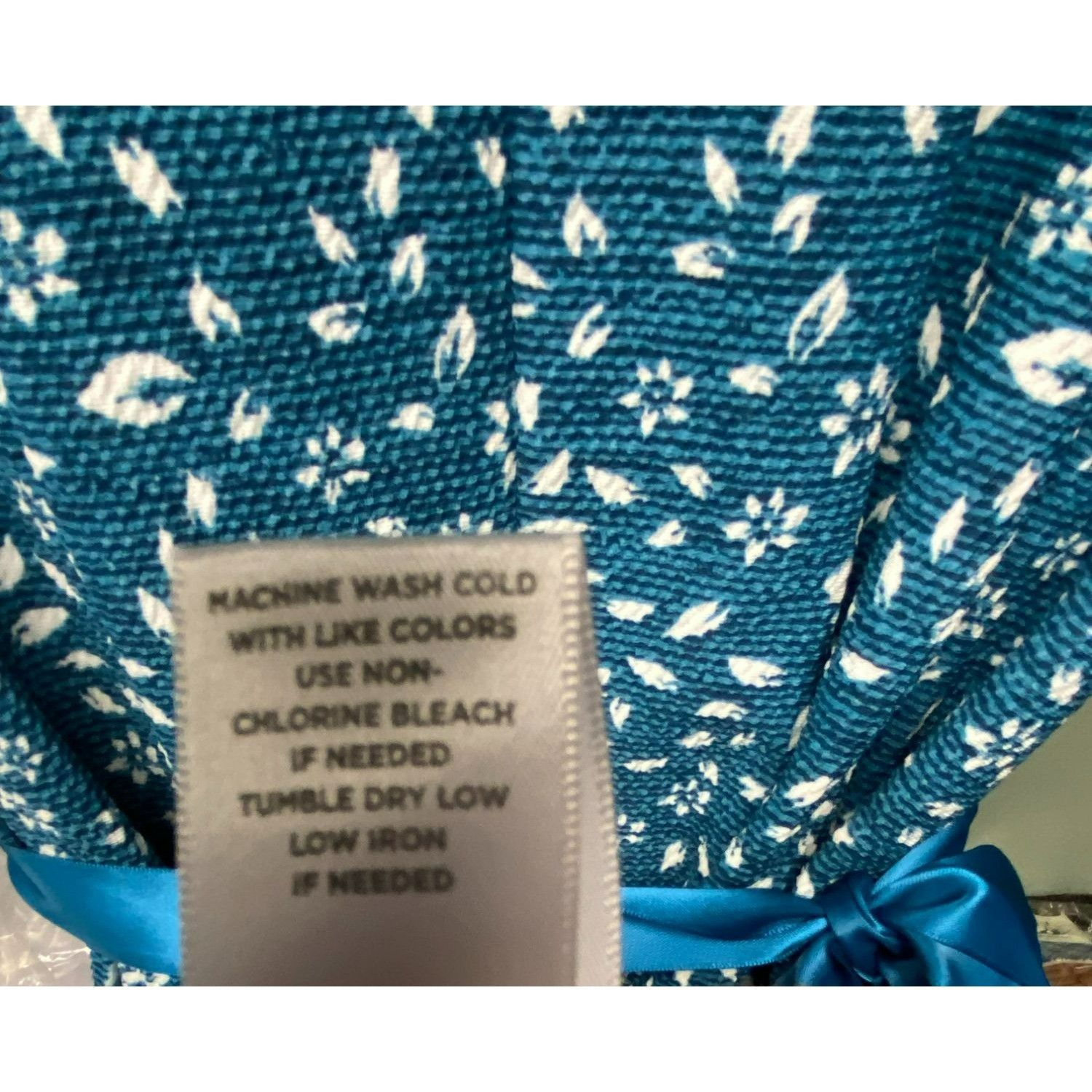 Avenue Avenue Womens Floral Textured Dress Blue White Size 18/20 Sh Size XXL / US 16-18 / IT 52-54 - 11 Thumbnail